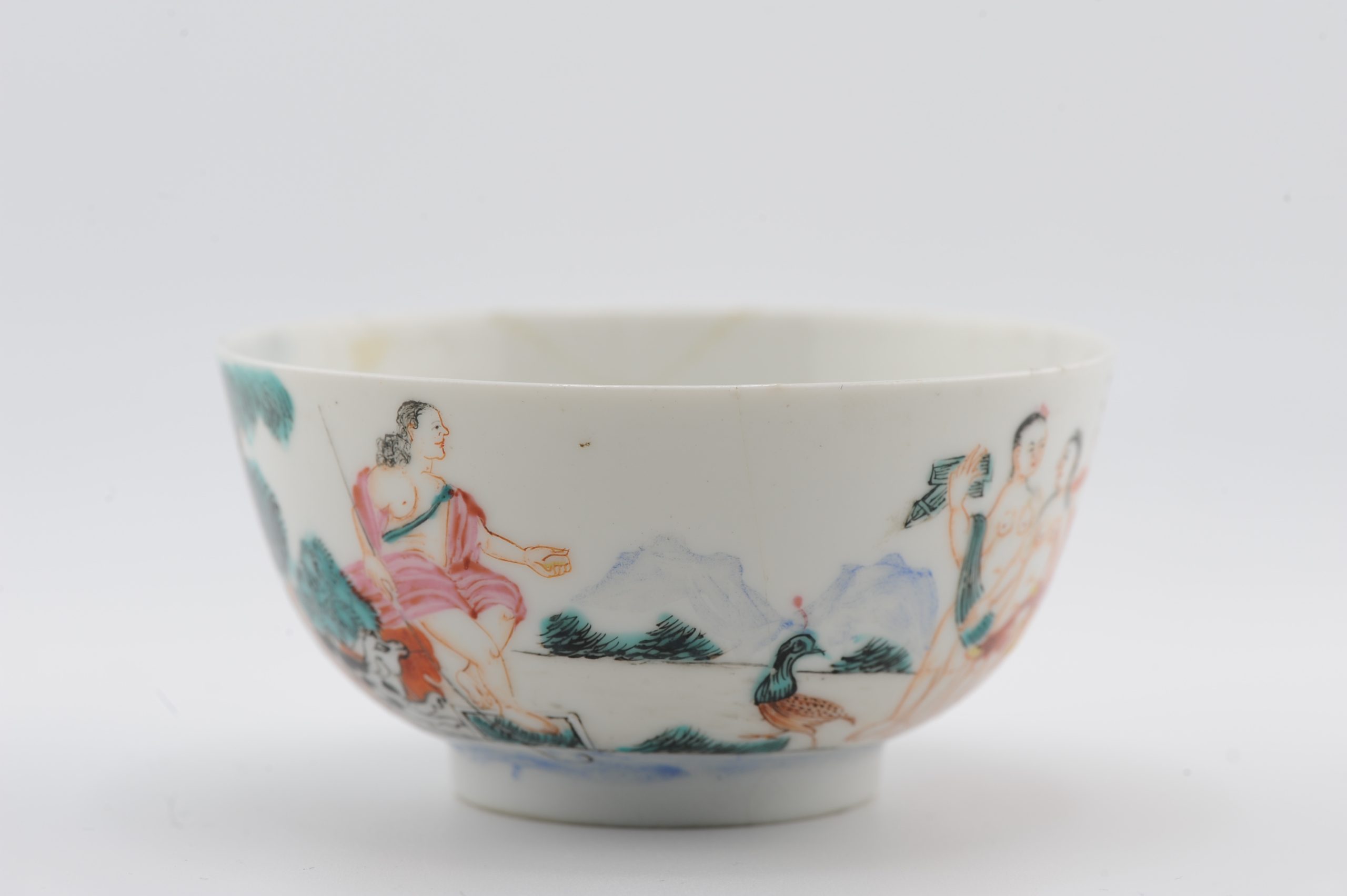 Antique 18C Chinese Porcelain Paris Judgement Qianlong Bowl Chine de Commande - Image 5