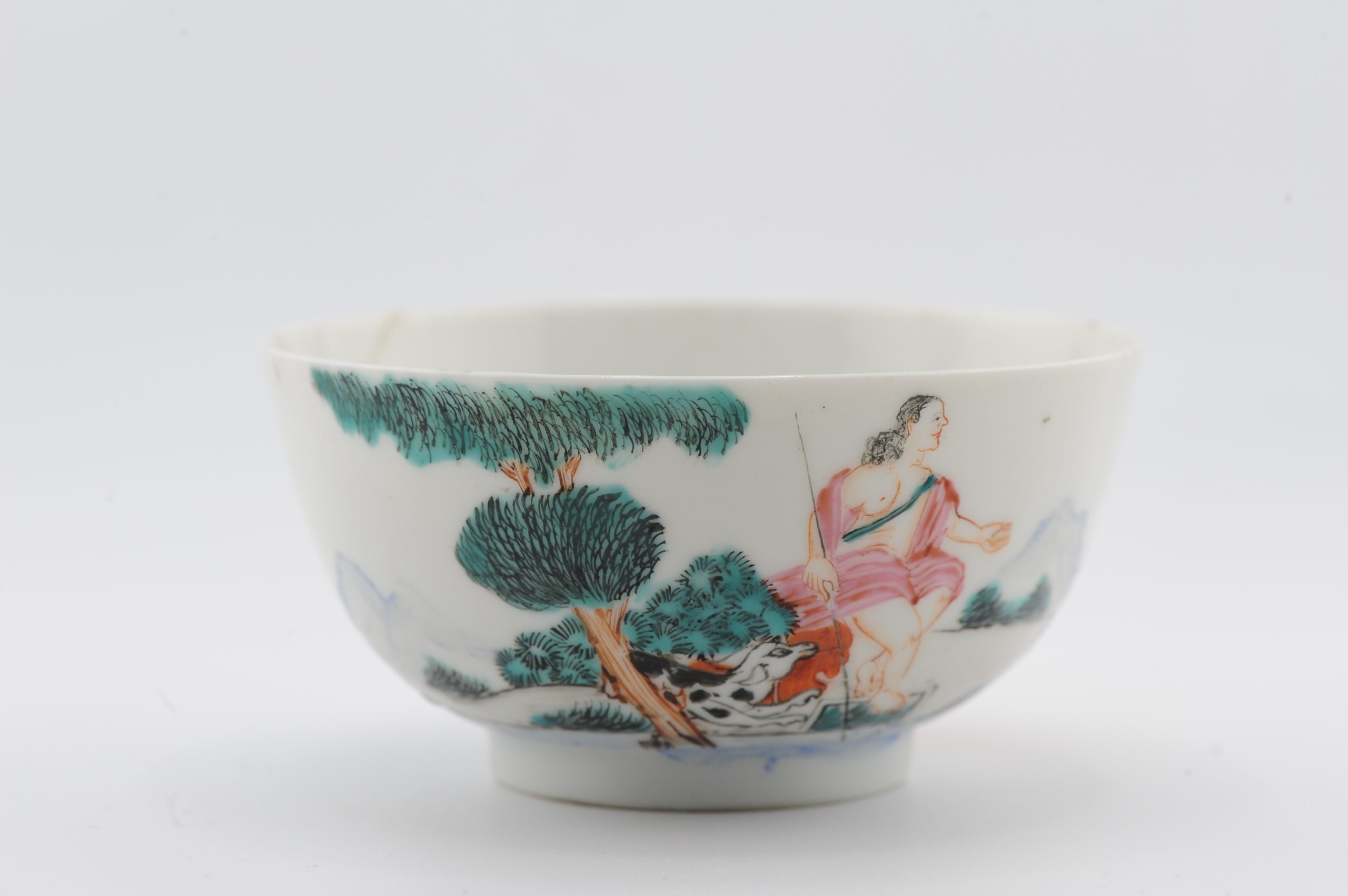 Antique 18C Chinese Porcelain Paris Judgement Qianlong Bowl Chine de Commande - Image 9