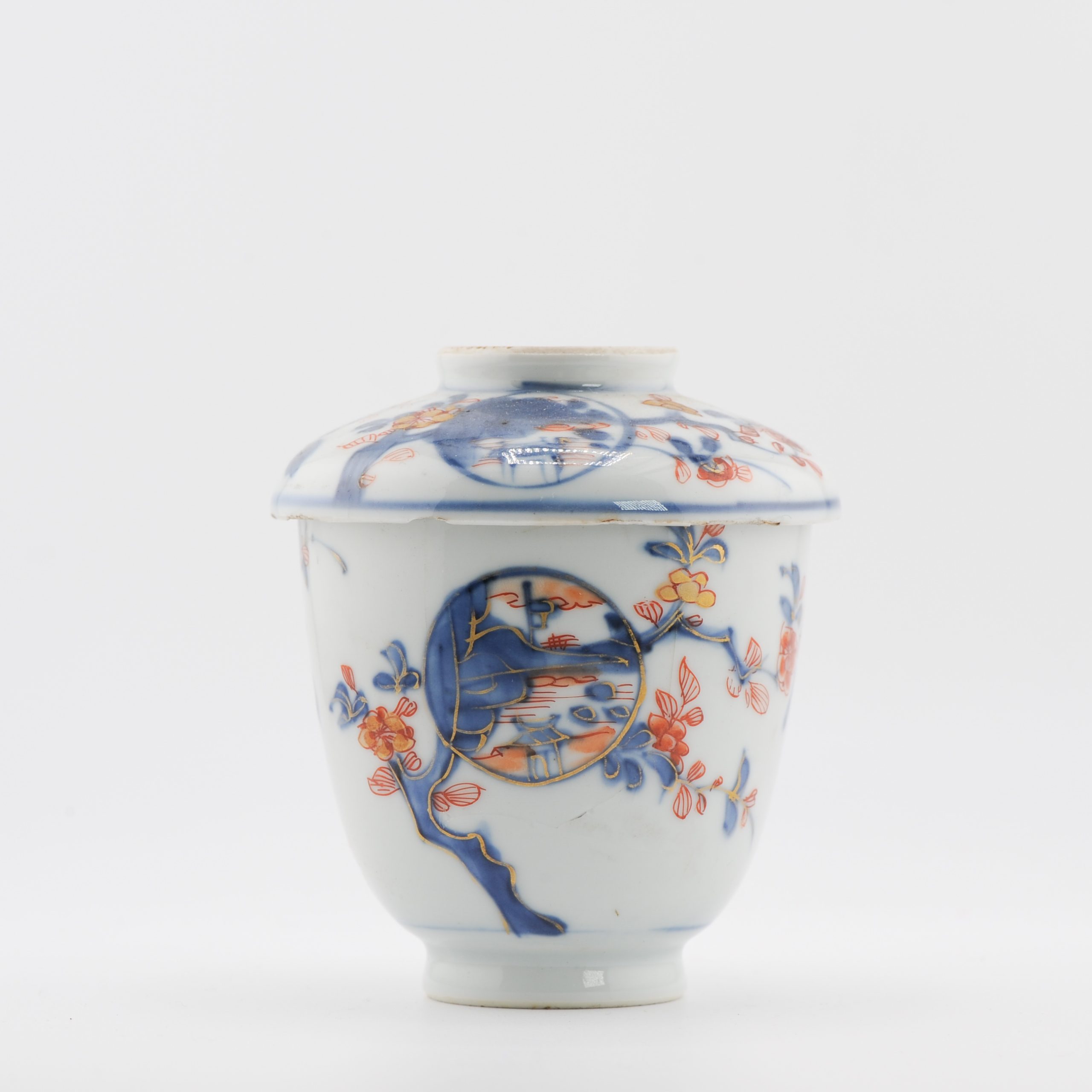 Antique 18C Chinese Porcelain Kangxi Imari Lidded Chocolate Cup Bowl - Image 13