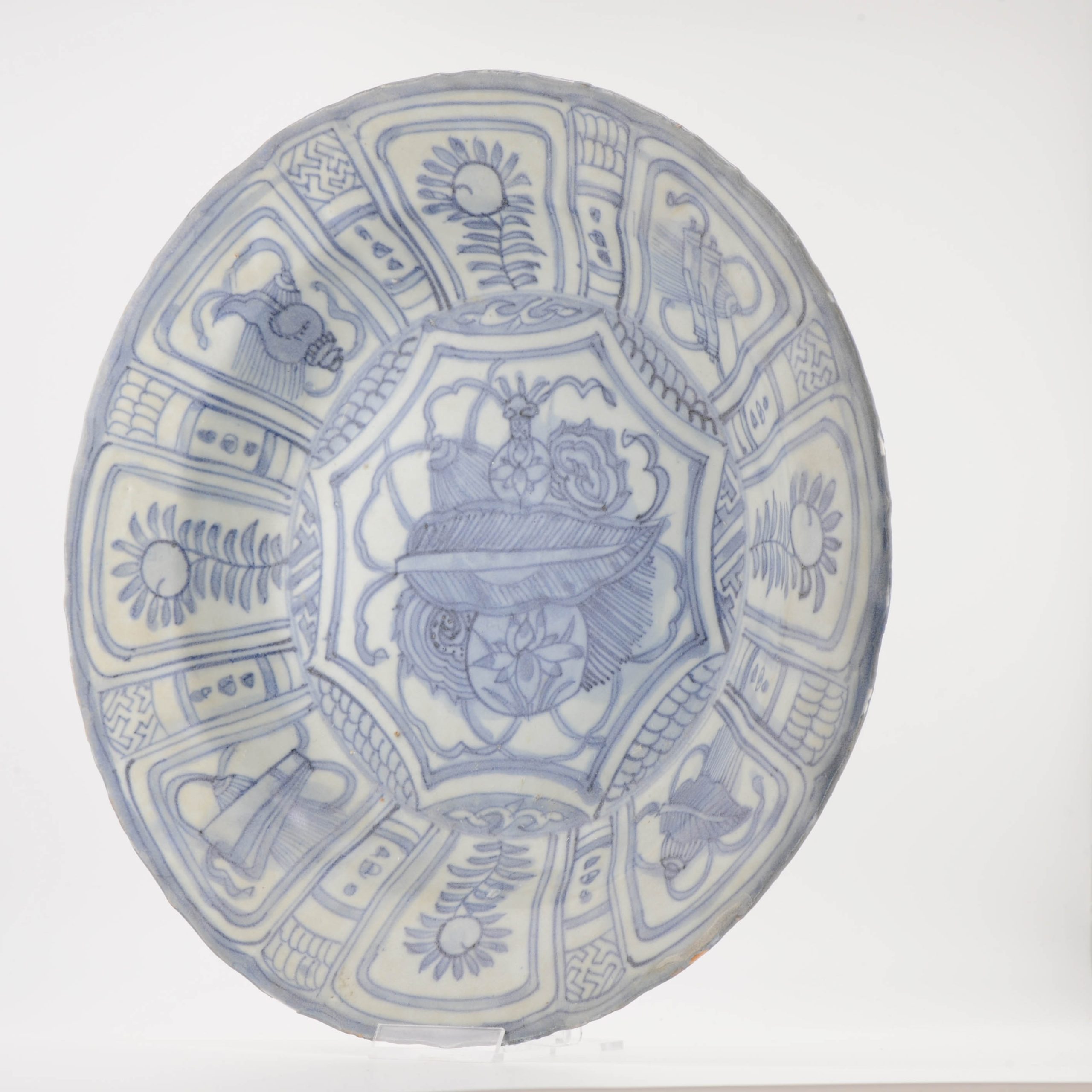 27CM Antique Chinese Porcelain Hatcher Cargo Kraak Large dish Valuables - Image 12