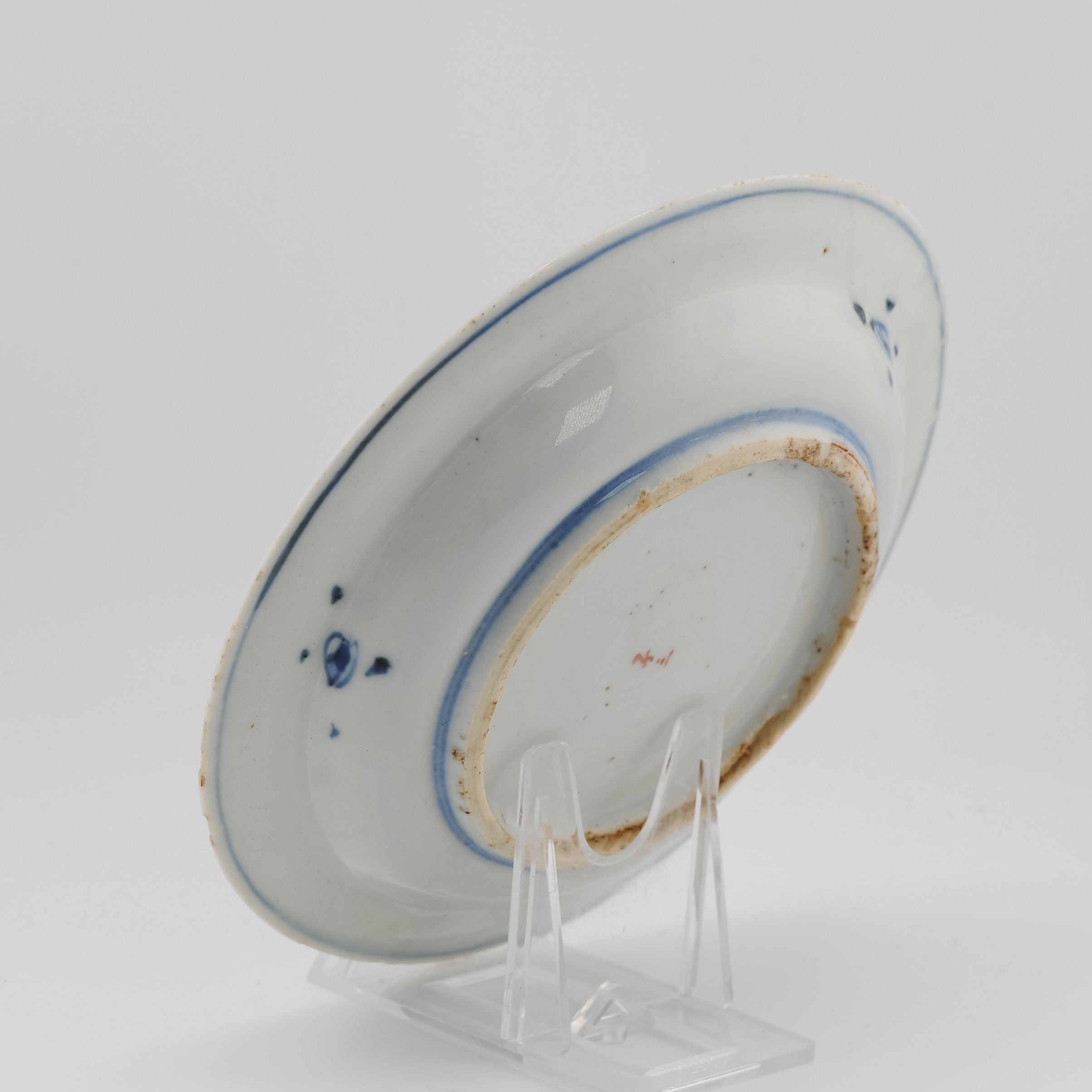 Antique Chinese Porcelain Ko Sometsuke Little Tianqi Period Dish with Scholar - Image 6