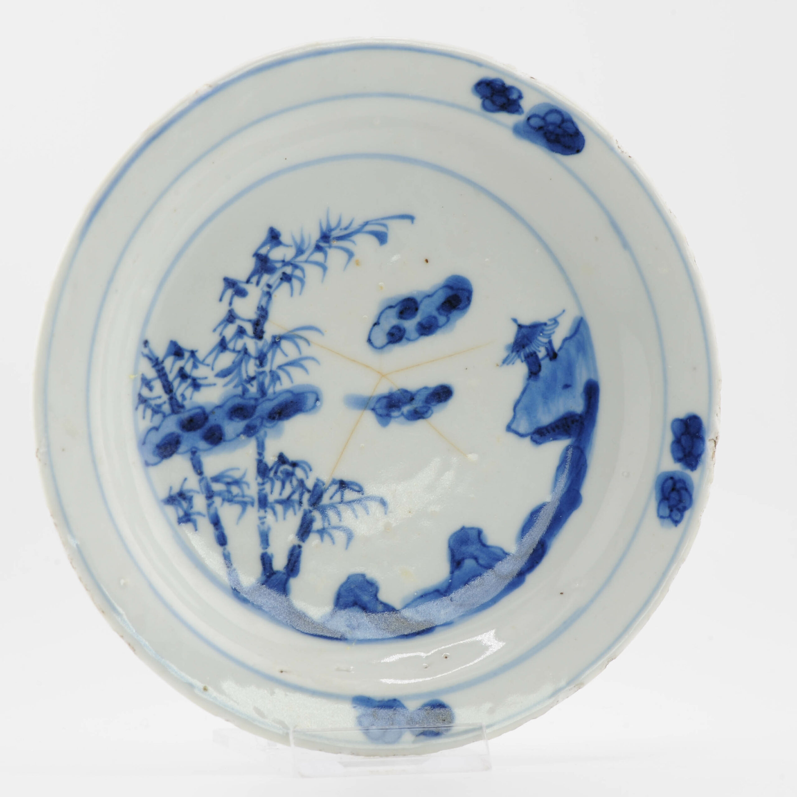 Tianqi Mountain Landscape Kosometsuke Antique Chinese Porcelain 17c Ming Dynasty