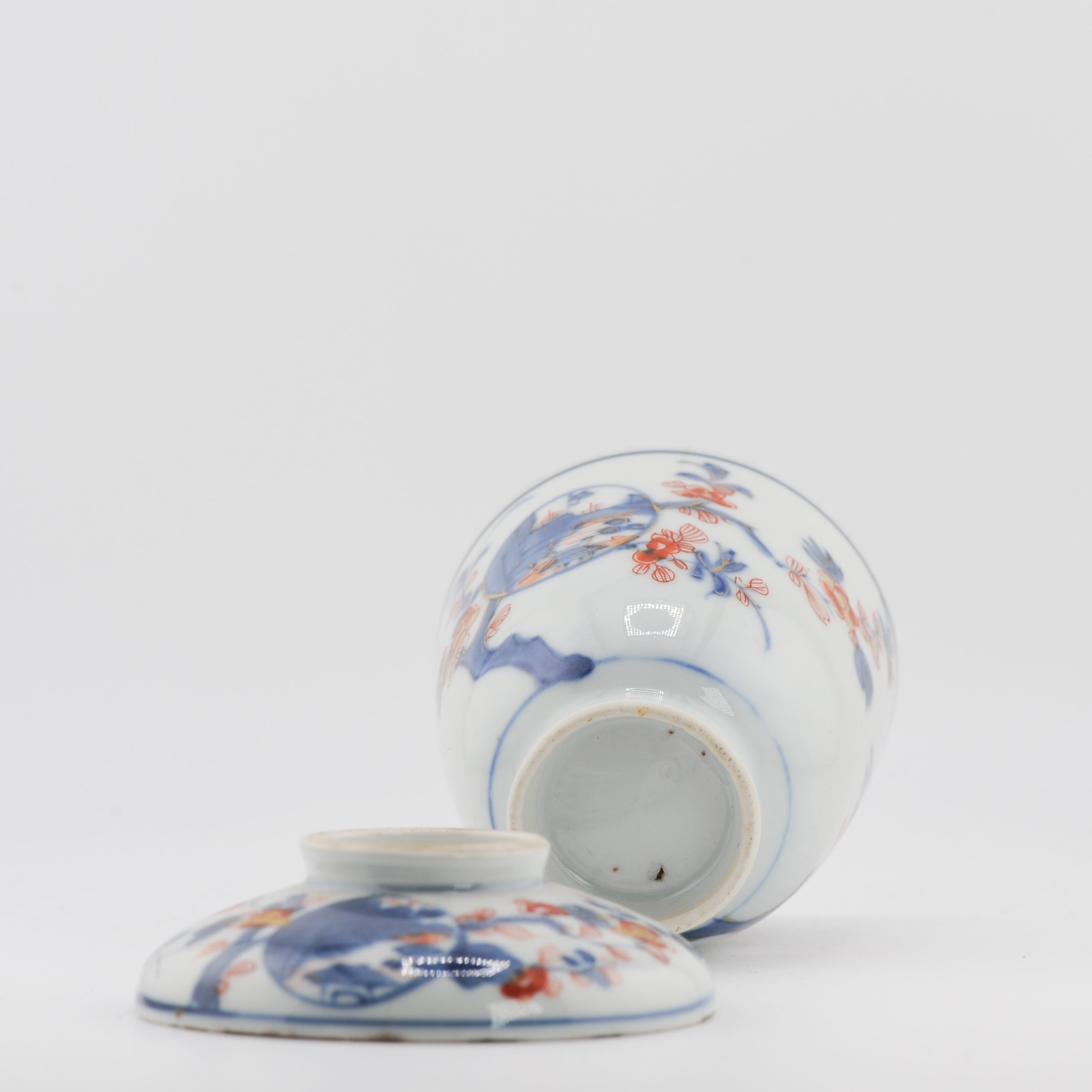 Antique 18C Chinese Porcelain Kangxi Imari Lidded Chocolate Cup Bowl - Image 15
