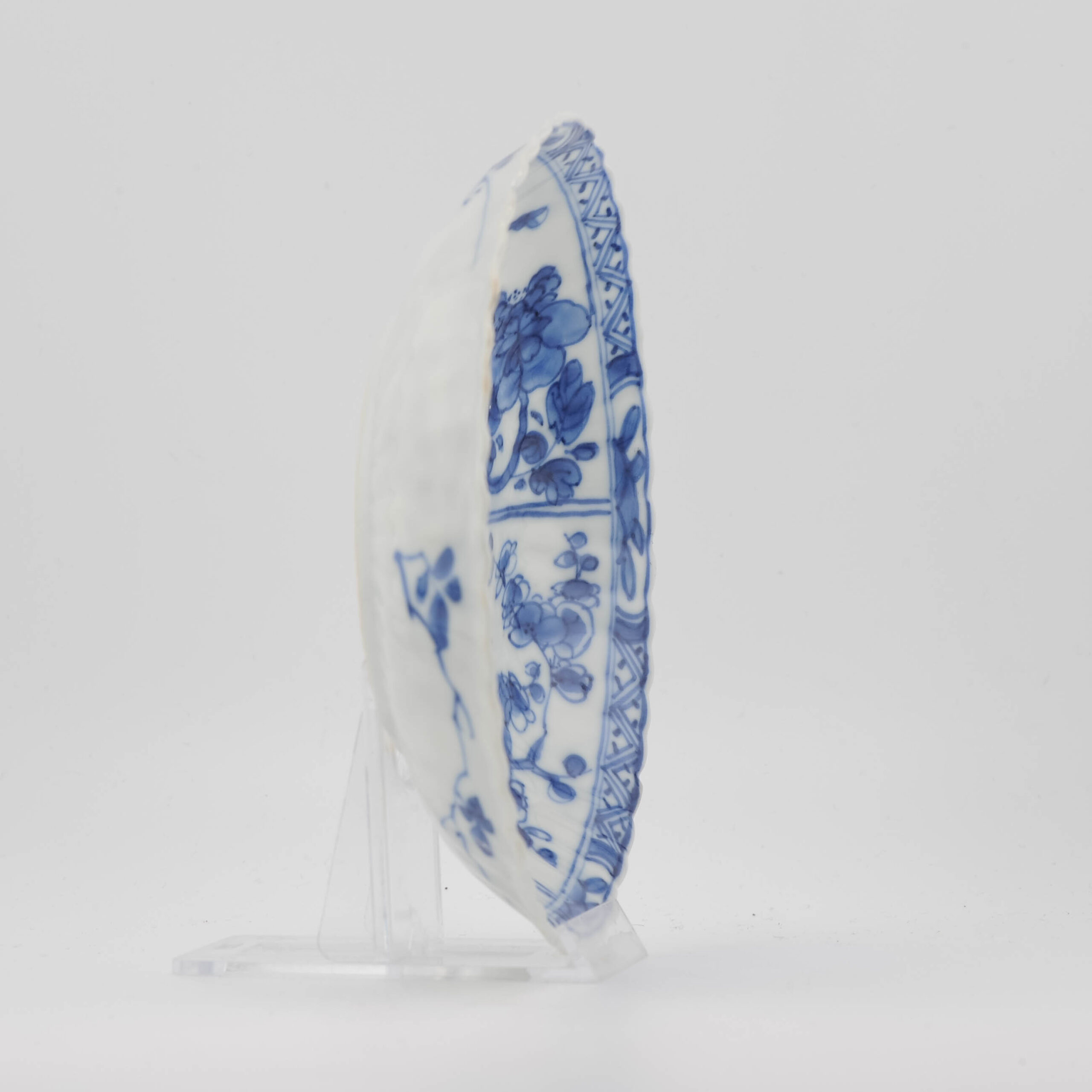 Antique Chinese Porcelain Kangxi ca 1690 Flowers in Garden Marked China - Image 4