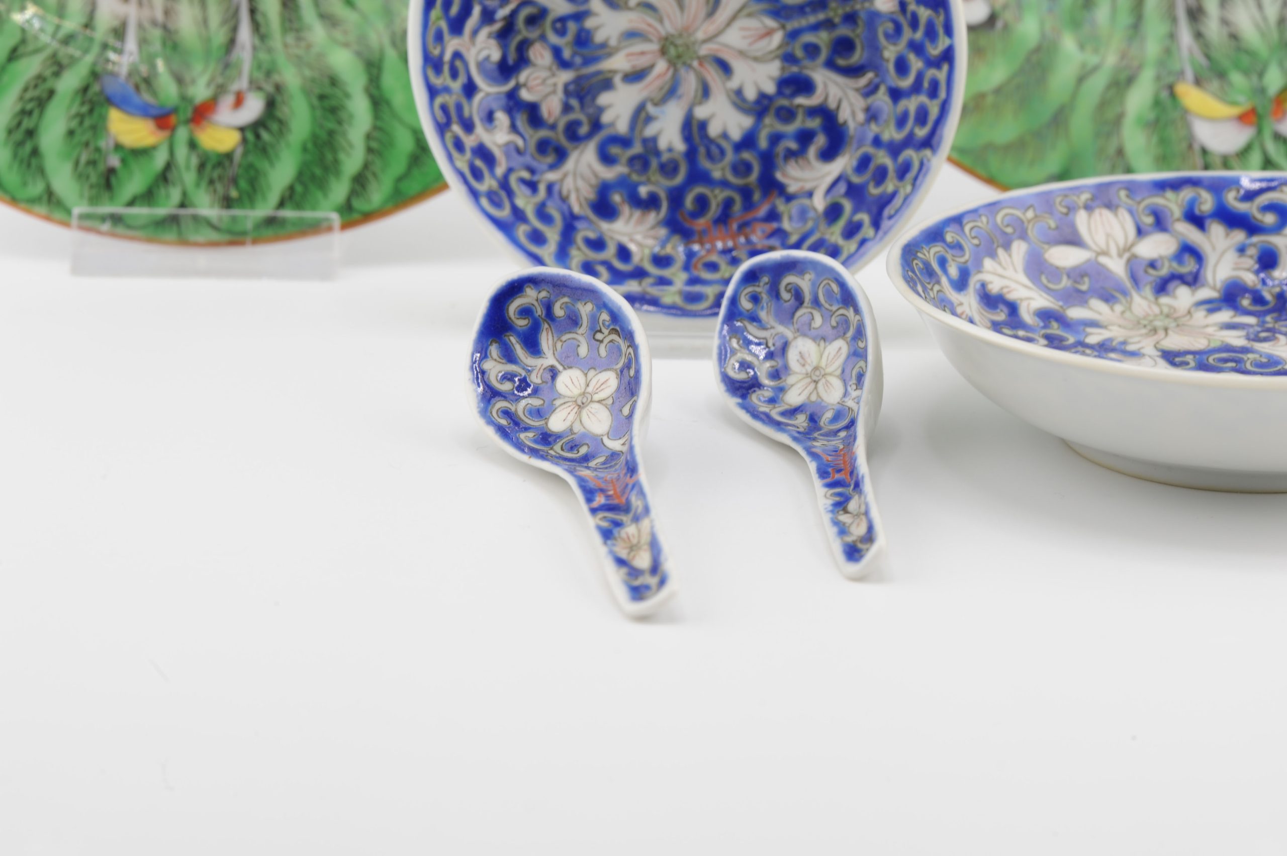 Antique 19/20C Chinese Porcelain Guangxu Marked Bowls and Plate Qing/Republic - Image 4