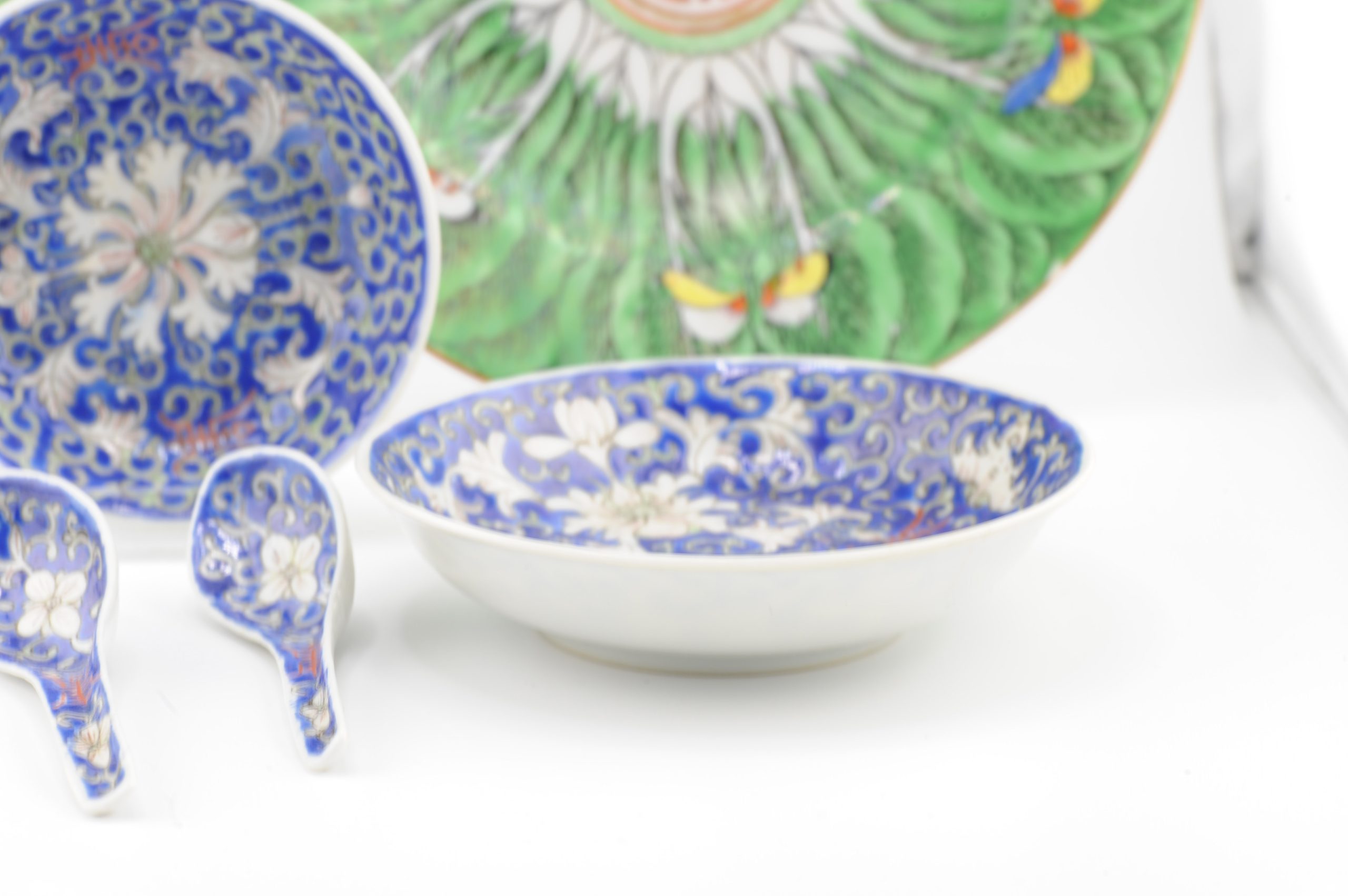 Antique 19/20C Chinese Porcelain Guangxu Marked Bowls and Plate Qing/Republic - Image 8