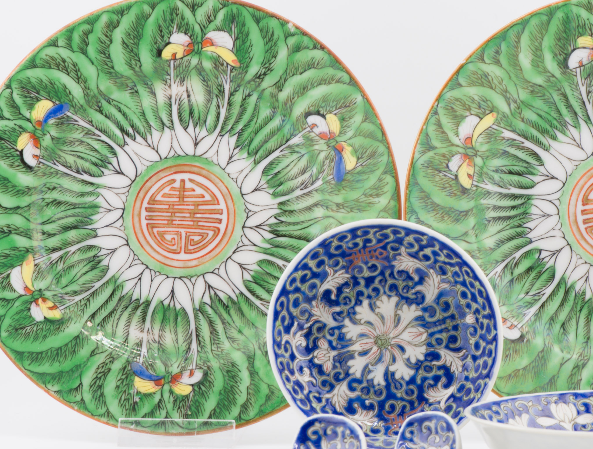 Antique 19/20C Chinese Porcelain Guangxu Marked Bowls and Plate Qing/Republic - Image 2