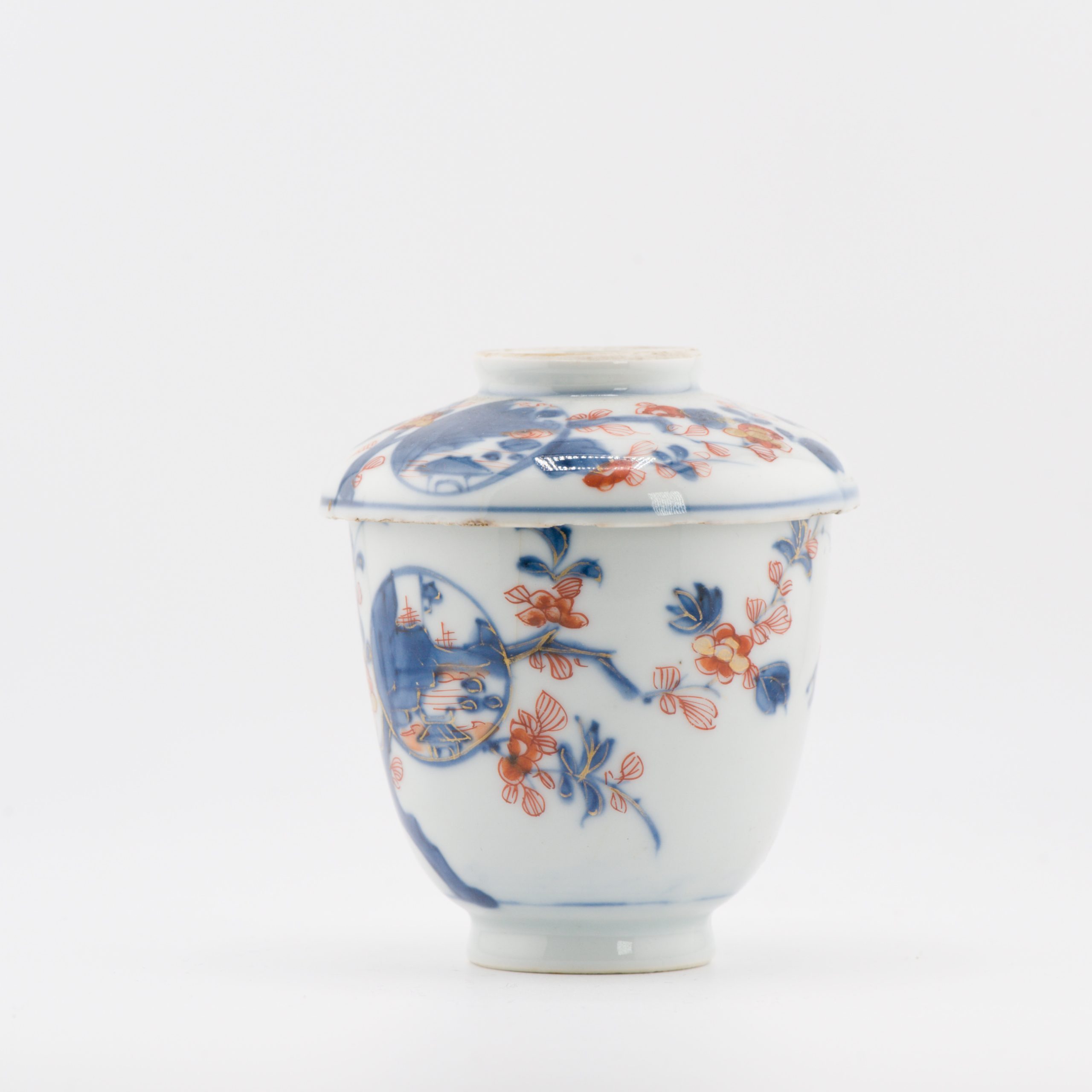 Antique 18C Chinese Porcelain Kangxi Imari Lidded Chocolate Cup Bowl - Image 5