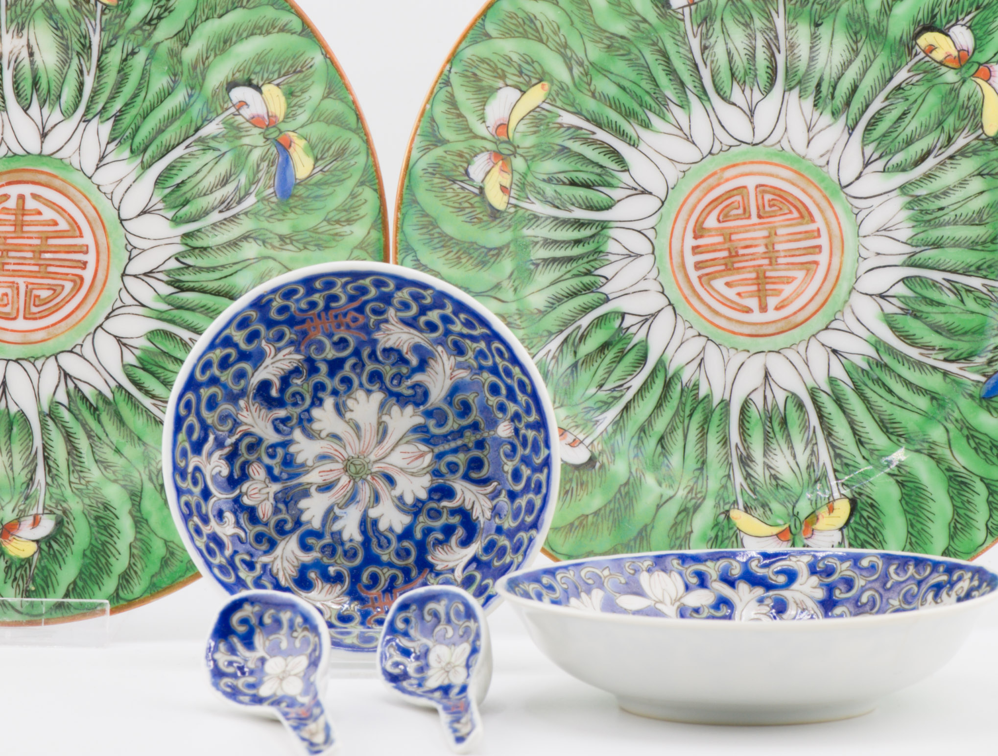 Antique 19/20C Chinese Porcelain Guangxu Marked Bowls and Plate Qing/Republic - Image 3