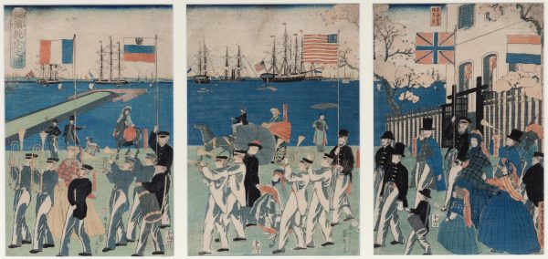 Antique Woodblock Print Utagawa Sadahide (Japanese, 1807 – ca. 1873). Procession of People of 5 Countries - Image 4