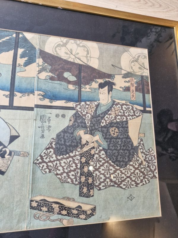 Antique Woodblock Print Kabuki Actors - Edo Period - Utagawa Kuniyoshi (1798 - 1861) - Image 6
