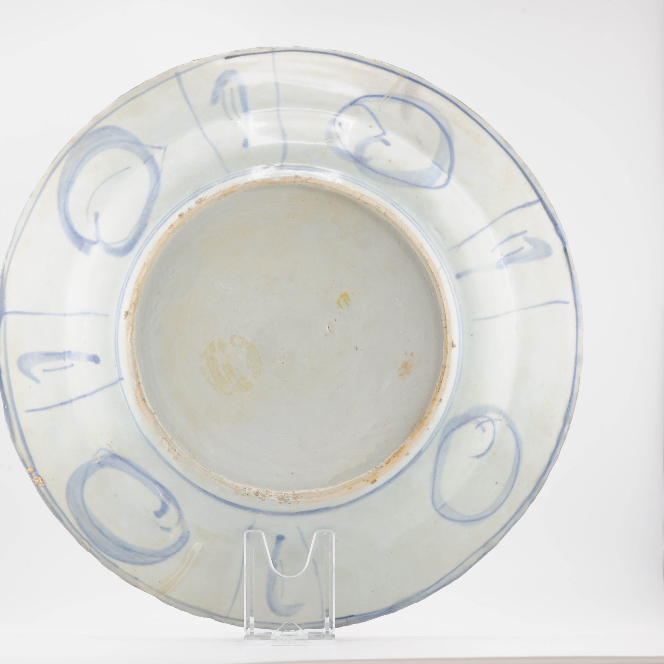 27CM Antique Chinese Porcelain Hatcher Cargo Kraak Large dish Valuables - Image 7