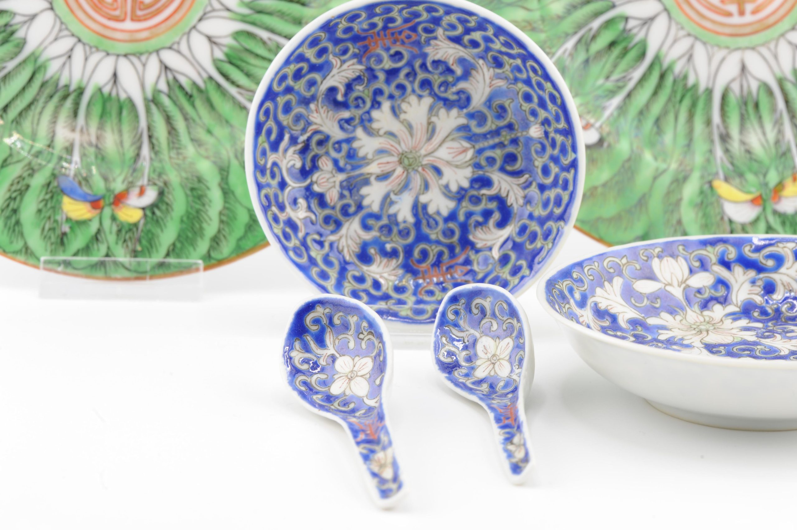 Antique 19/20C Chinese Porcelain Guangxu Marked Bowls and Plate Qing/Republic - Image 5