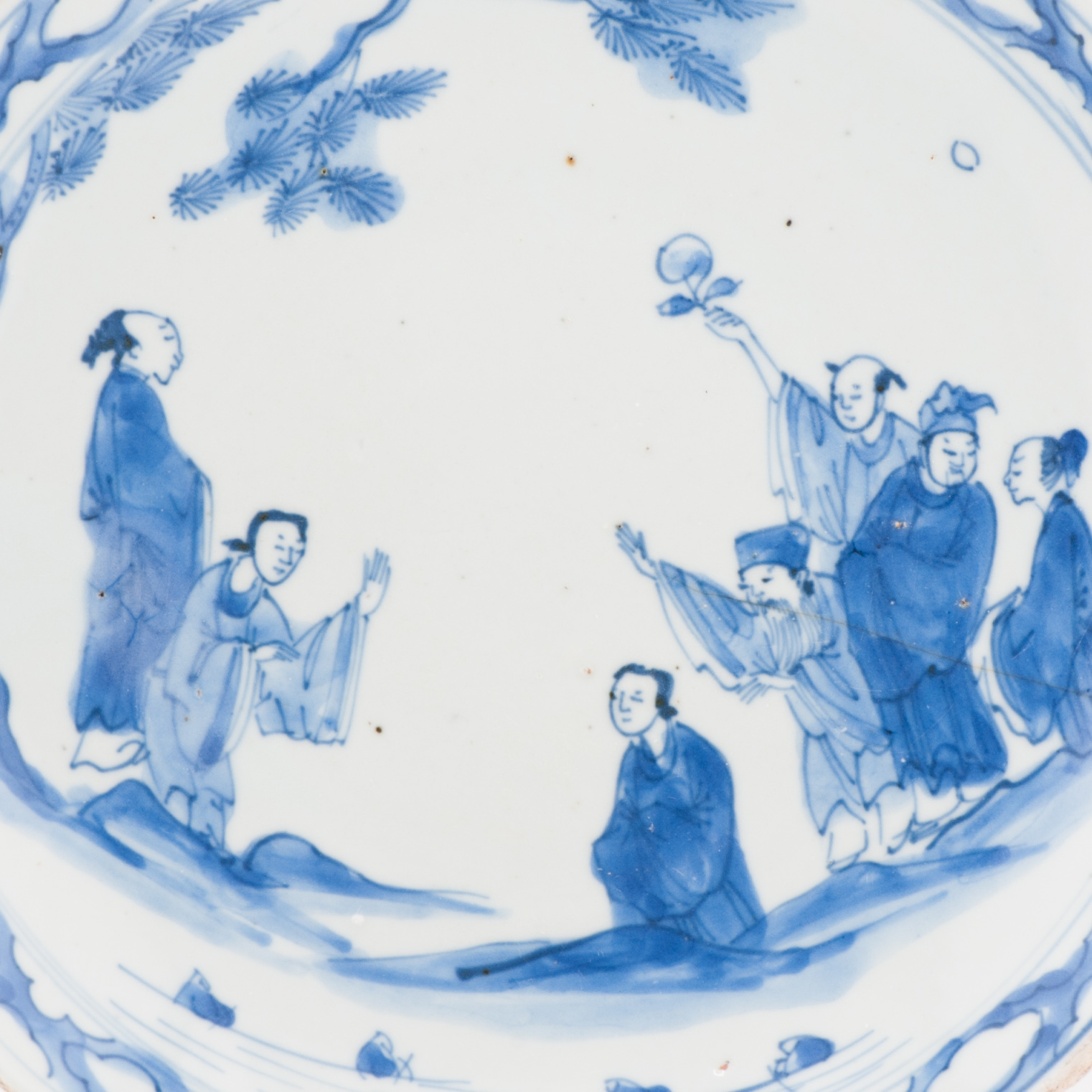 Antique Ming Period Chinese Porcelain Landscape Figural Dish Kosometsuke - Image 13