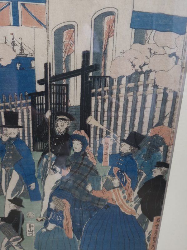 Antique Woodblock Print Utagawa Sadahide (Japanese, 1807 – ca. 1873). Procession of People of 5 Countries - Image 5