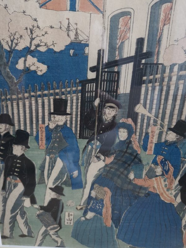 Antique Woodblock Print Utagawa Sadahide (Japanese, 1807 – ca. 1873). Procession of People of 5 Countries - Image 6