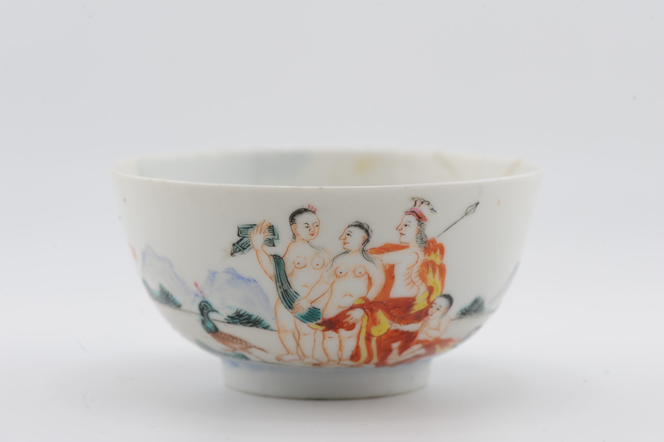 Antique 18C Chinese Porcelain Paris Judgement Qianlong Bowl Chine de Commande - Image 3