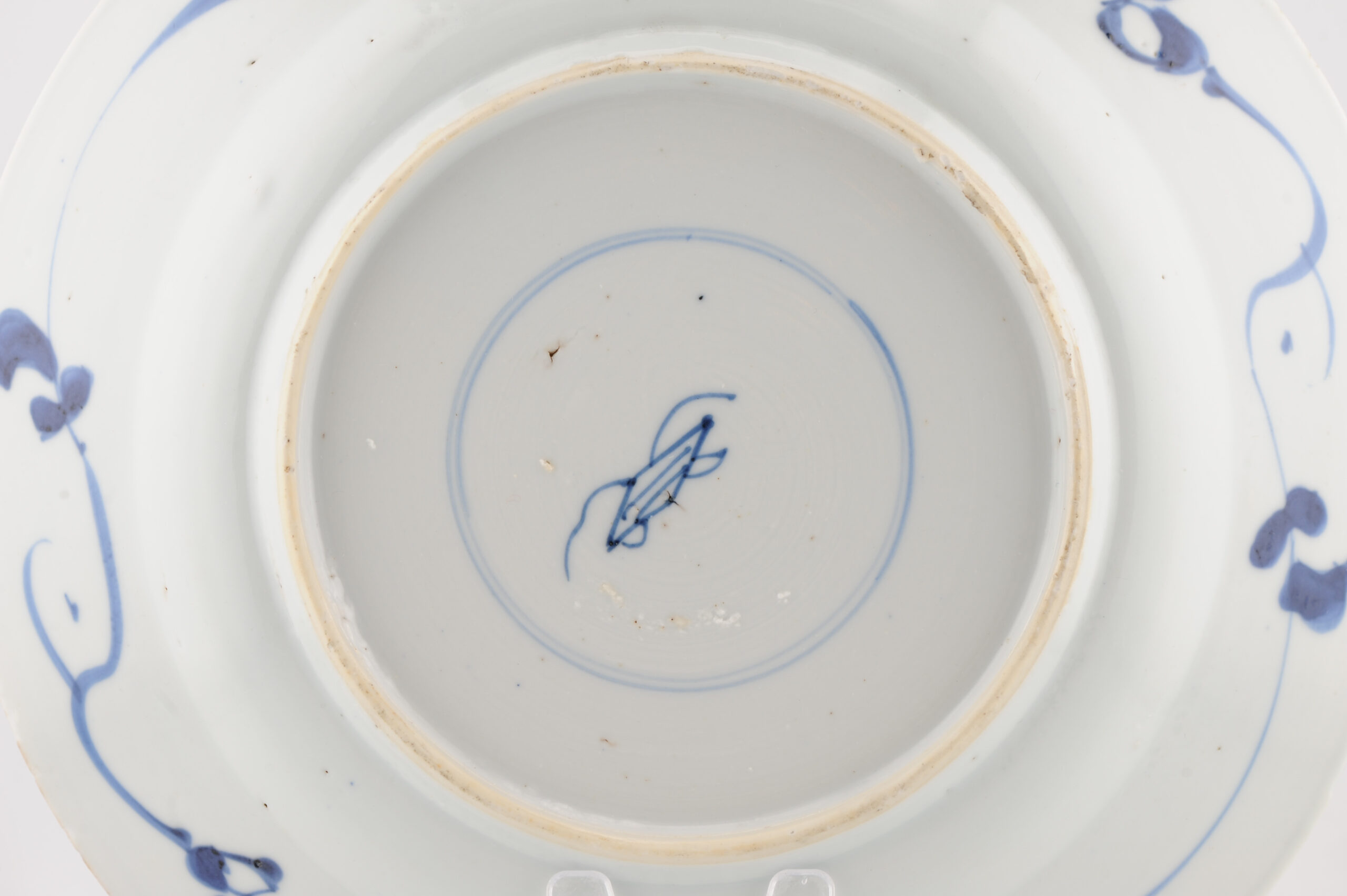 Antique ca 1710 Chinese Kangxi Period Porcelain Dish Plate Landscape - Image 2