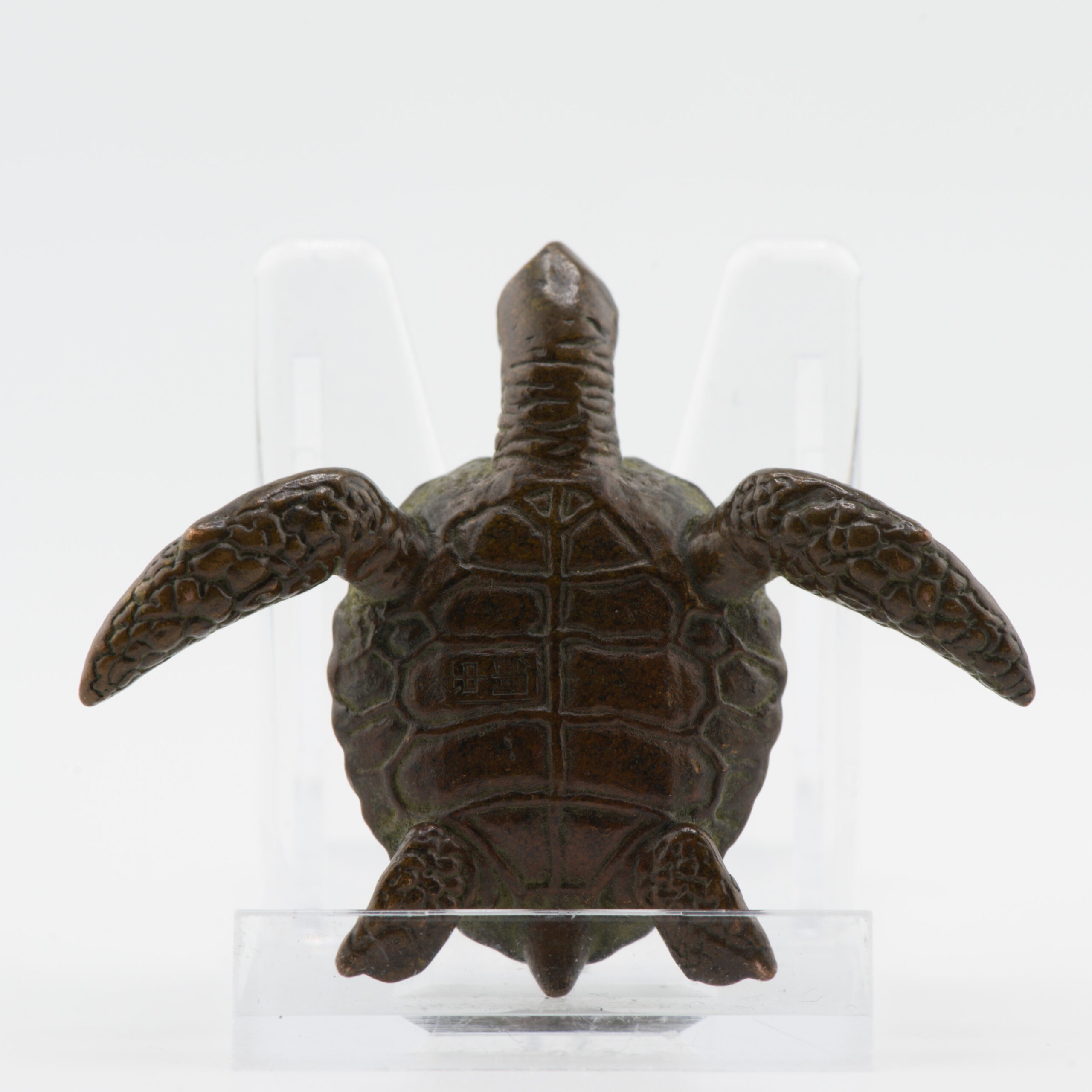 Mini Okimono Bronze Japanese Statue of a Turtle Second half 20th Century - Image 3