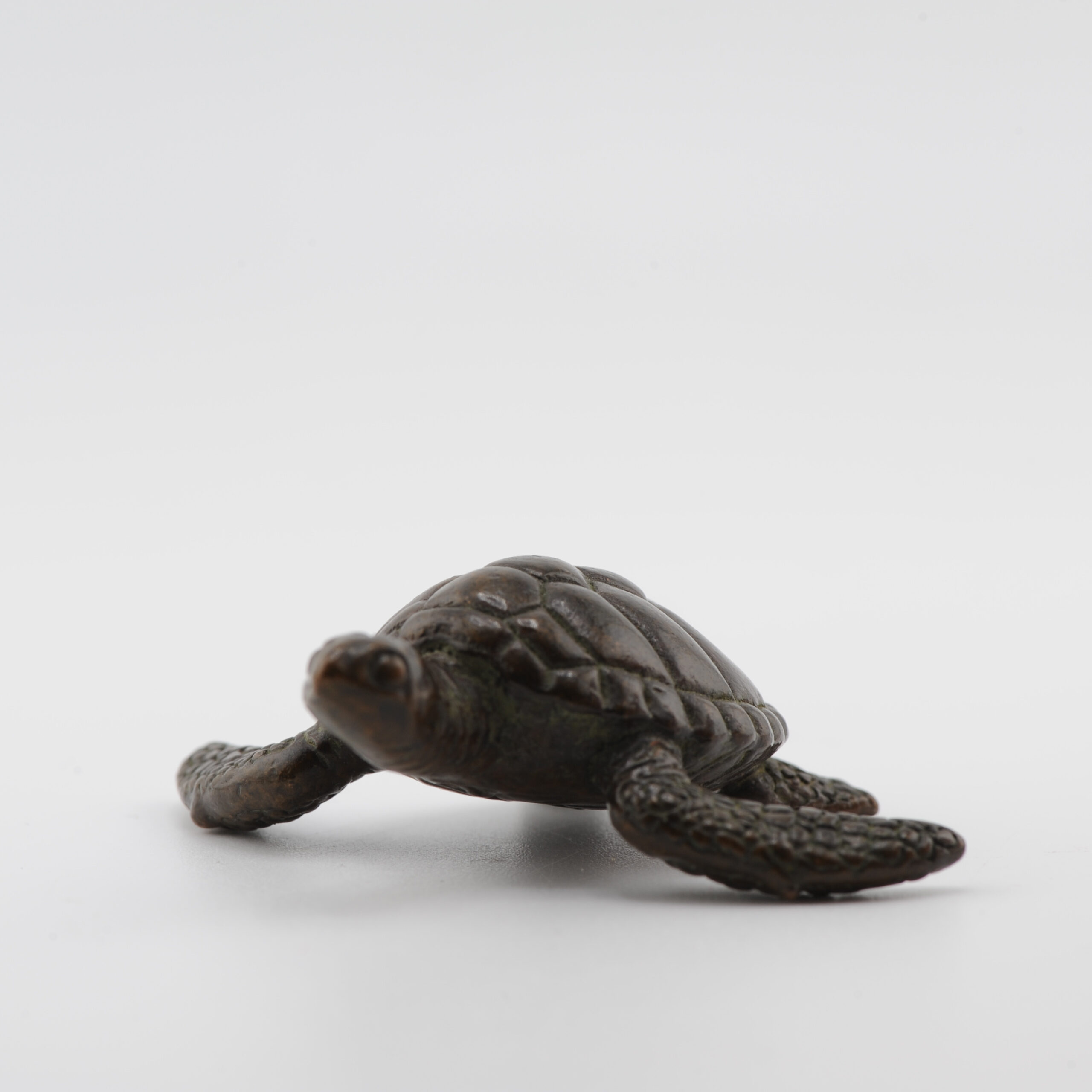 Mini Okimono Bronze Japanese Statue of a Turtle Second half 20th Century - Image 13