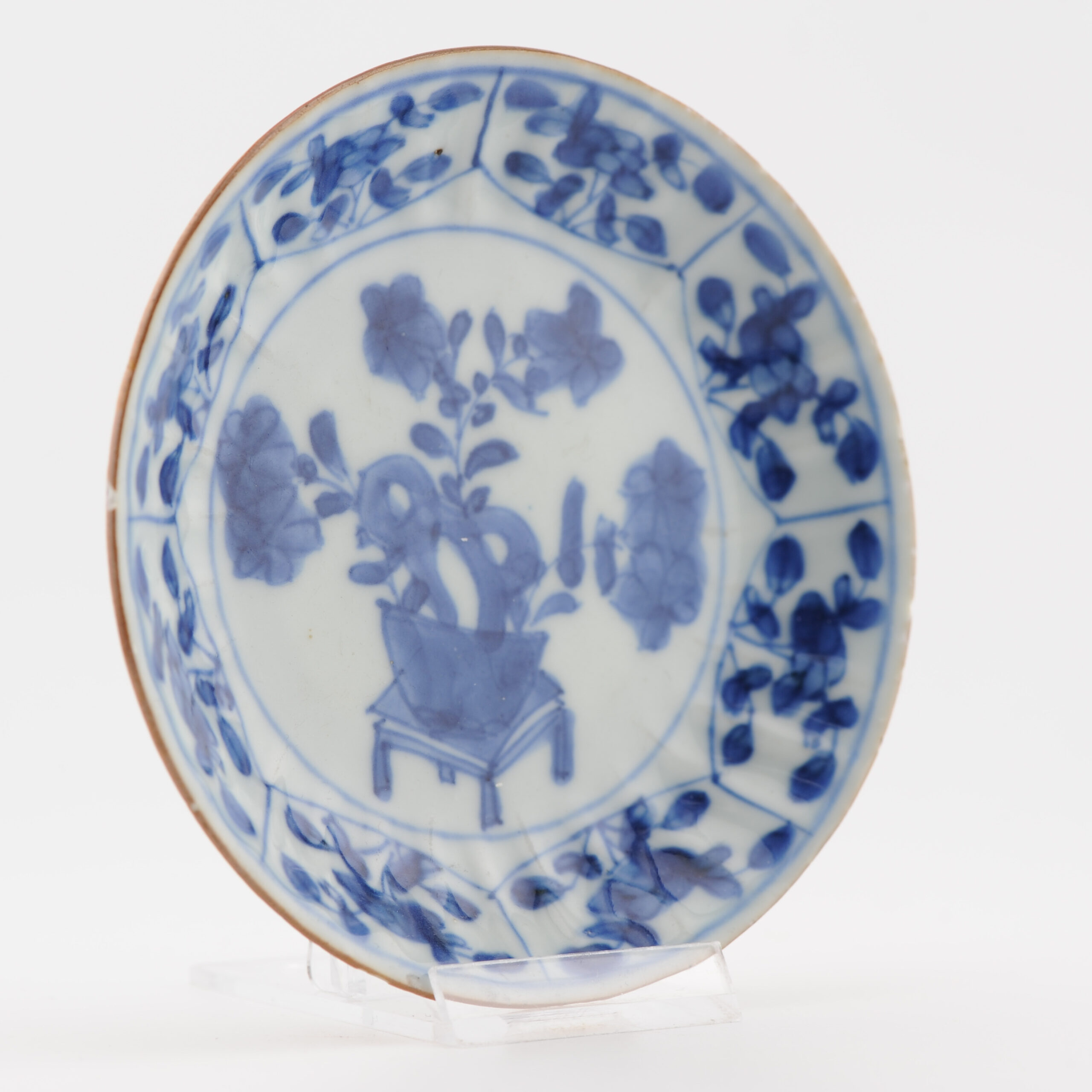 18C Kangxi/Yongzheng period Chinese Porcelain Batavian Cobalt Dish China - Image 11