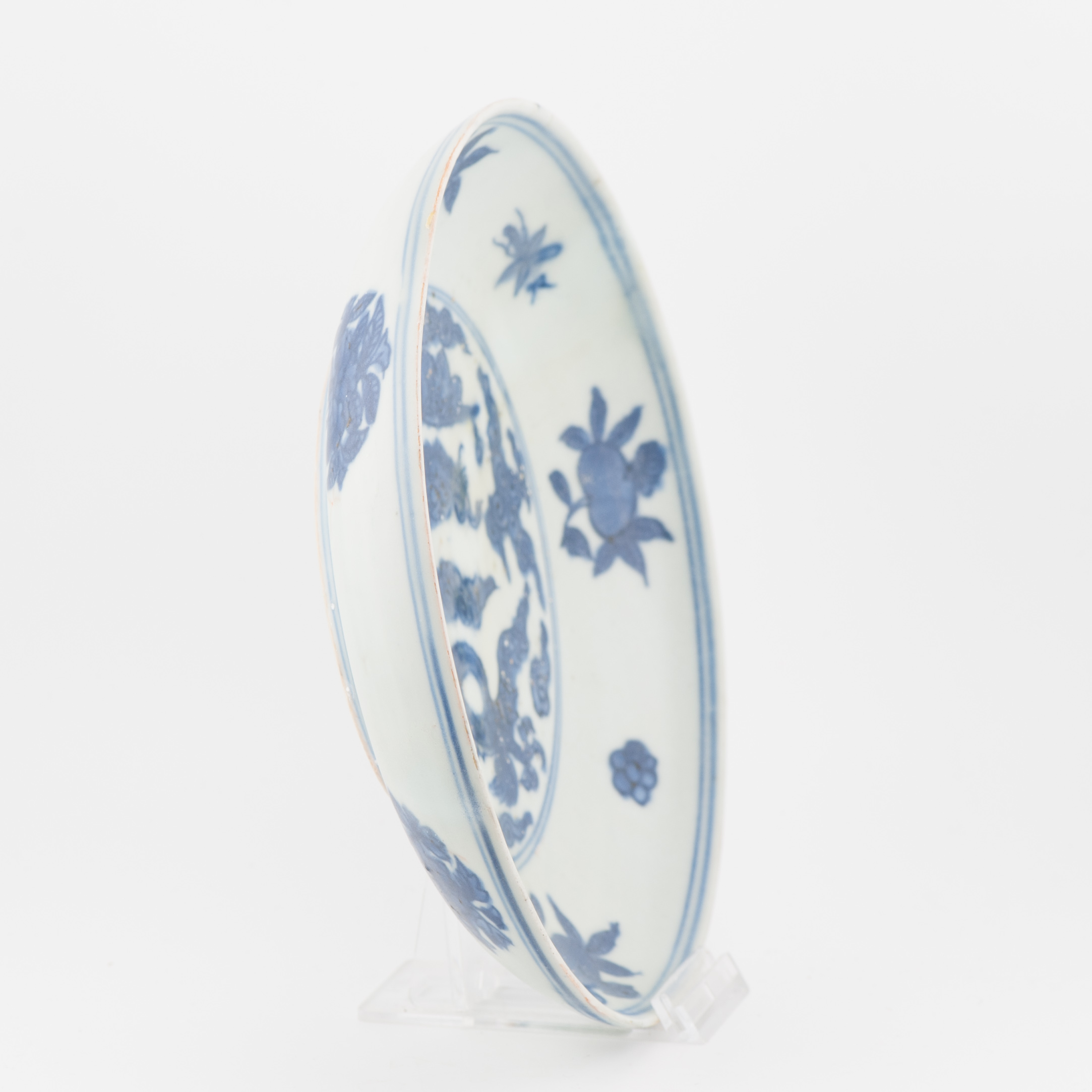 Antique Chinese Porcelain 16th century Zhengde or Jiajing plate with Coin mark - Image 5