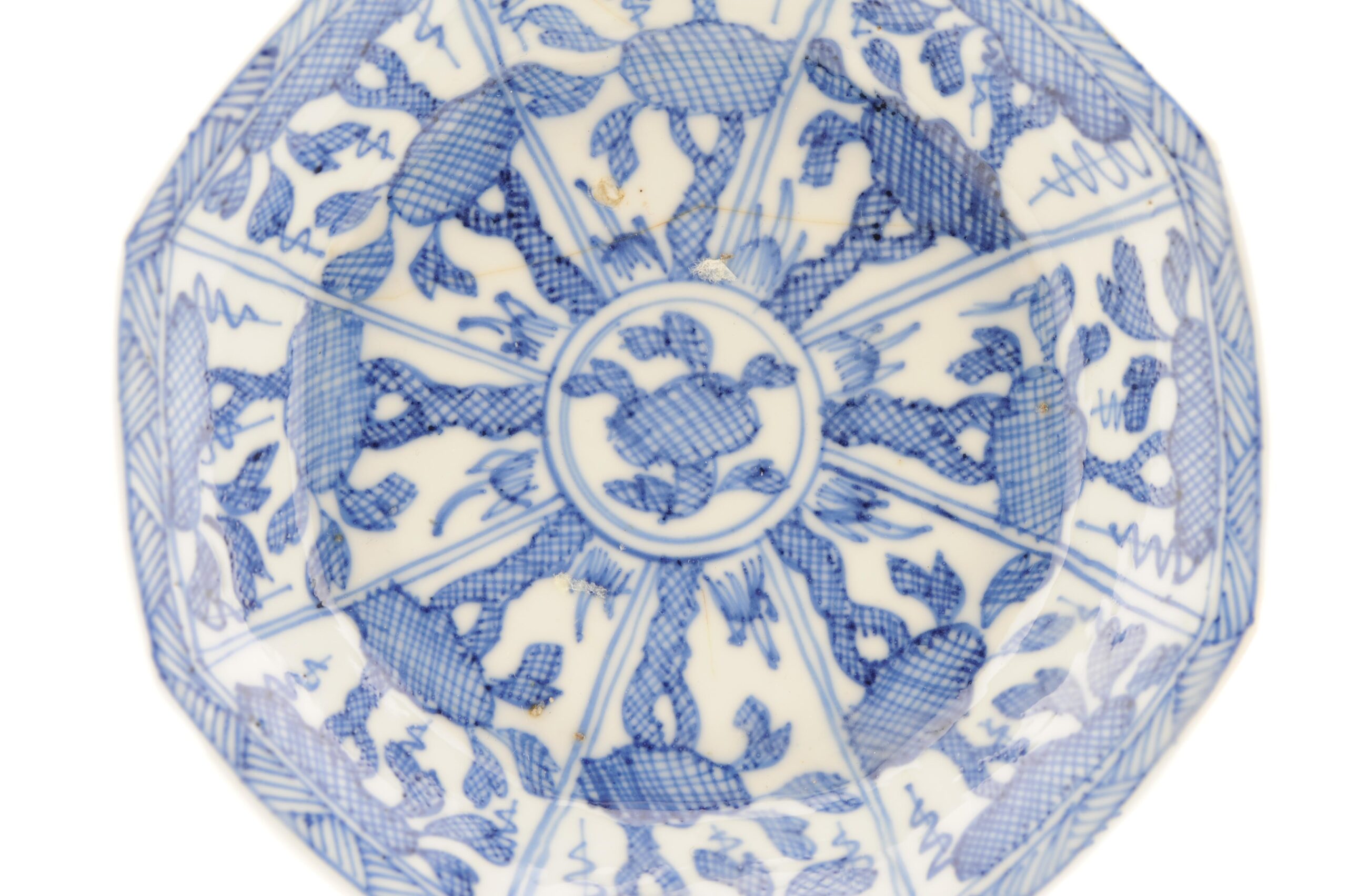Antique Chinese Porcelain Kangxi Period Porcelain Dish Grapes Marked China
