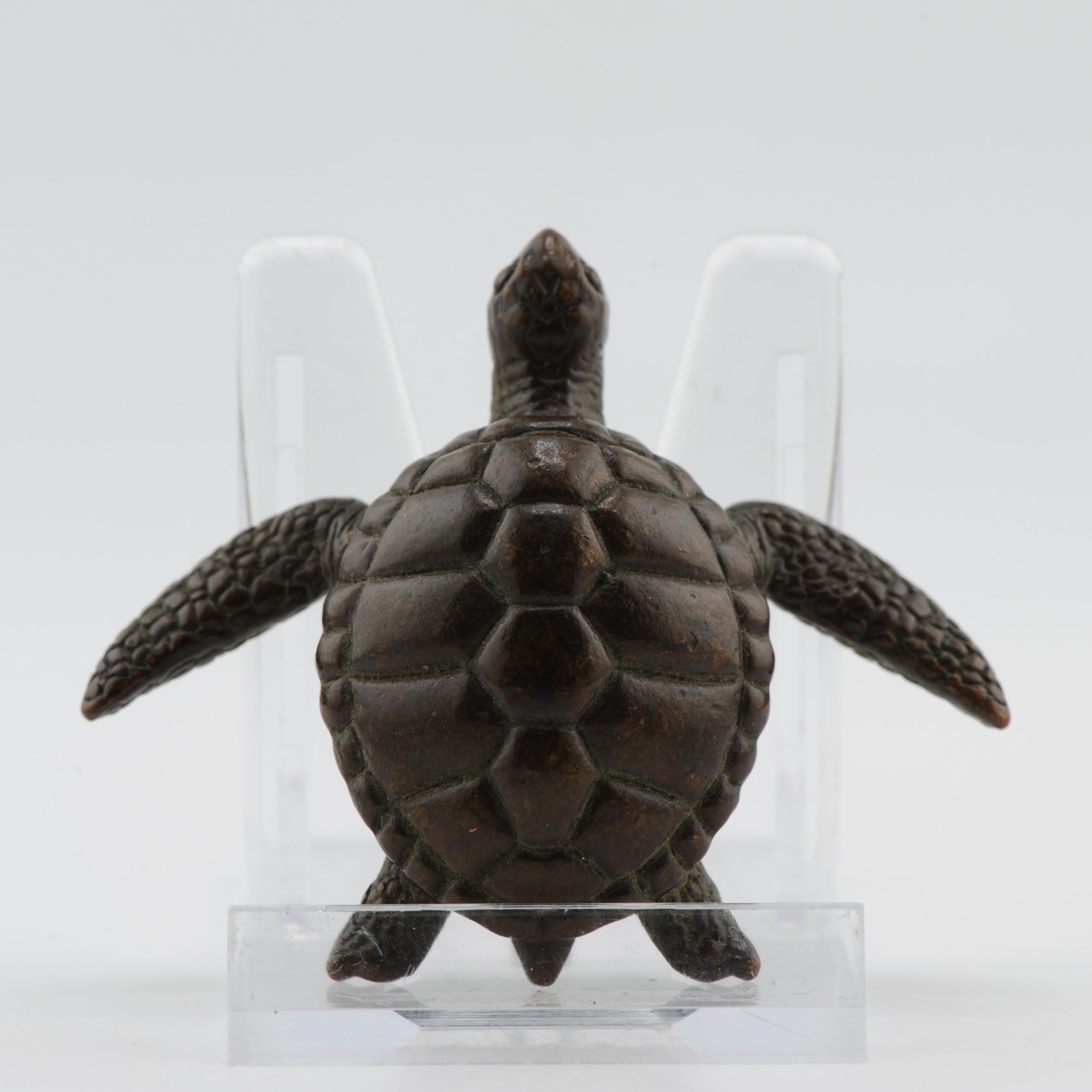 Mini Okimono Bronze Japanese Statue of a Turtle Second half 20th Century - Image 2