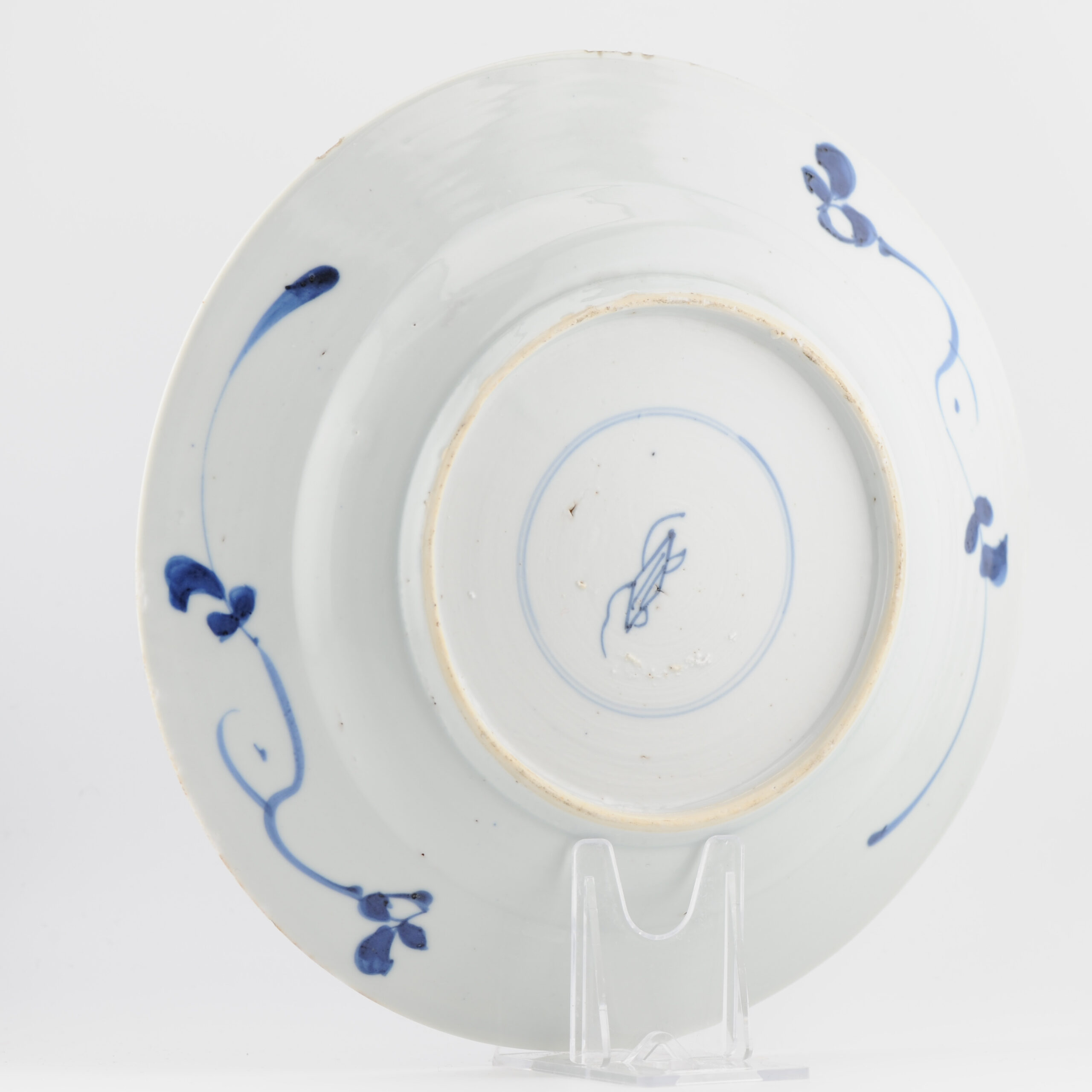 Antique ca 1710 Chinese Kangxi Period Porcelain Dish Plate Landscape - Image 10