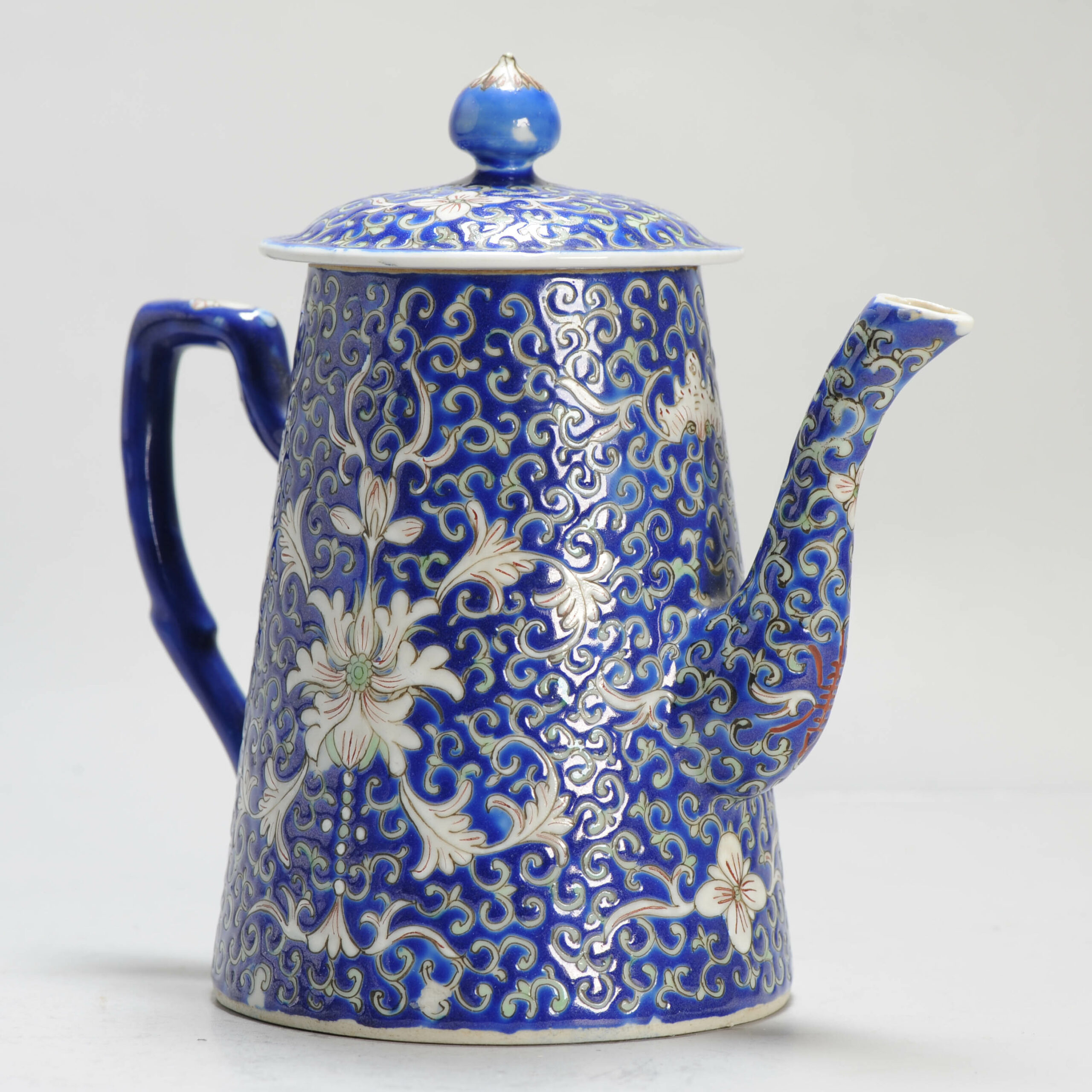 Antique 1920C Chinese Porcelain Guangxu Marked Teapot Qing/Republic Period - Image 6