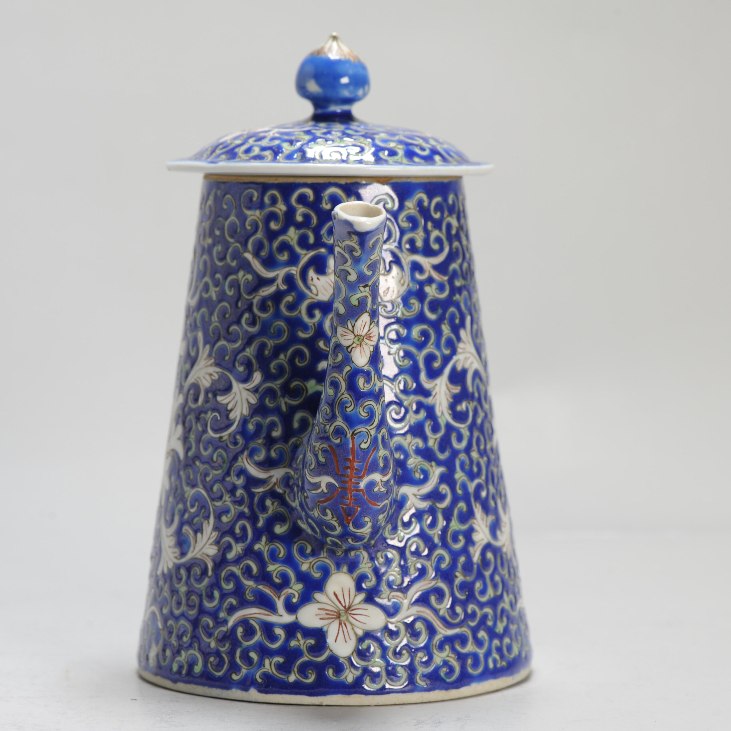 Antique 1920C Chinese Porcelain Guangxu Marked Teapot Qing/Republic Period - Image 4