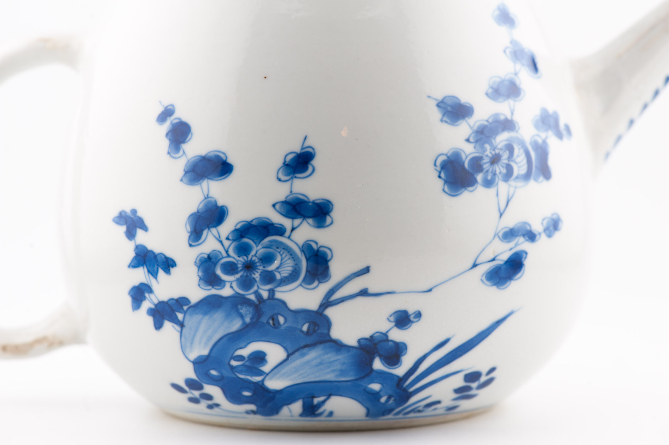 LARGE Antique Kangxi Period Chinese Porcelain Blue & White Pot FLOWERS