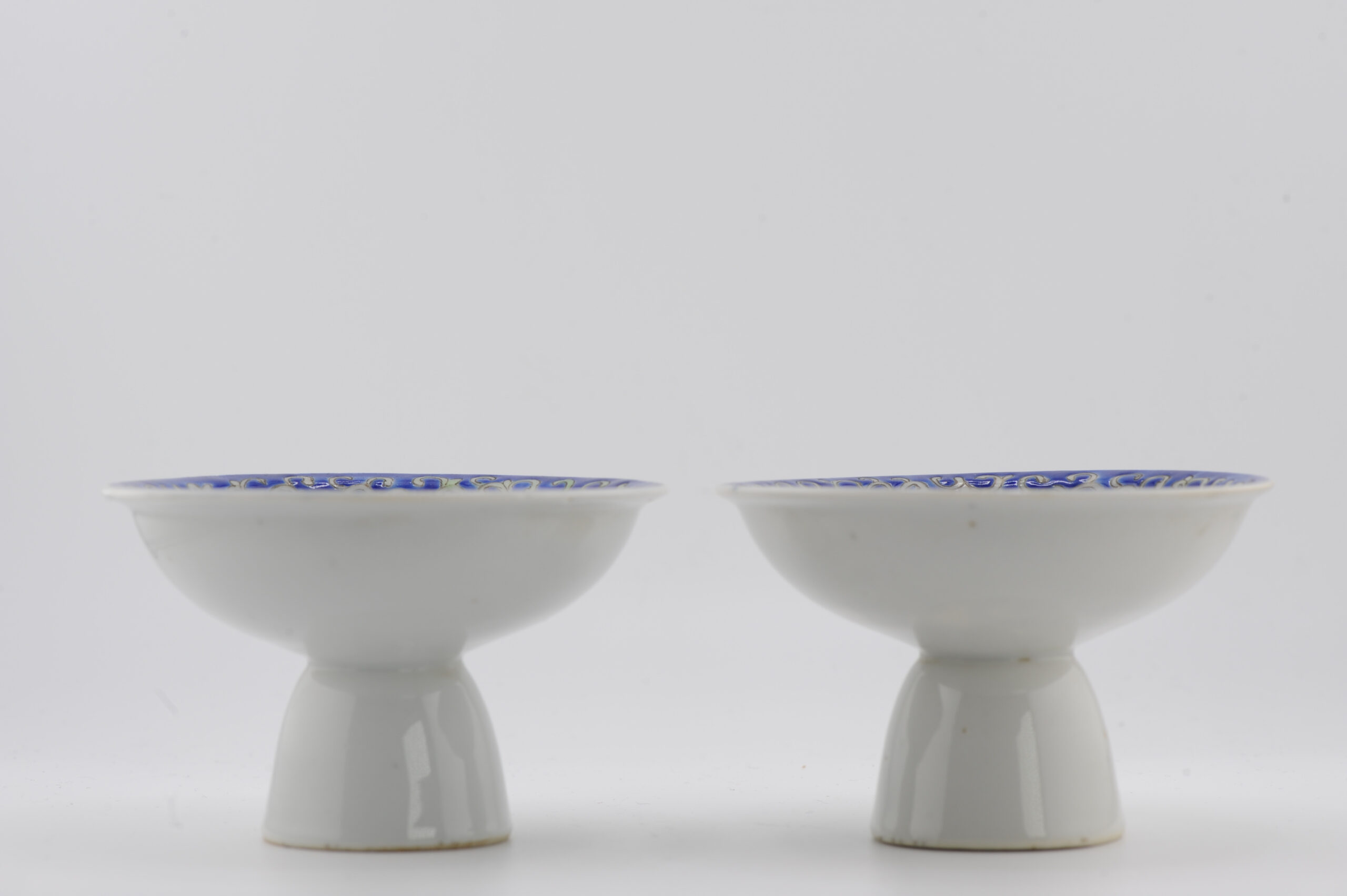 Antique 19/20C Chinese Porcelain Guangxu Footed Bowls Qing/Republic Period - Image 3