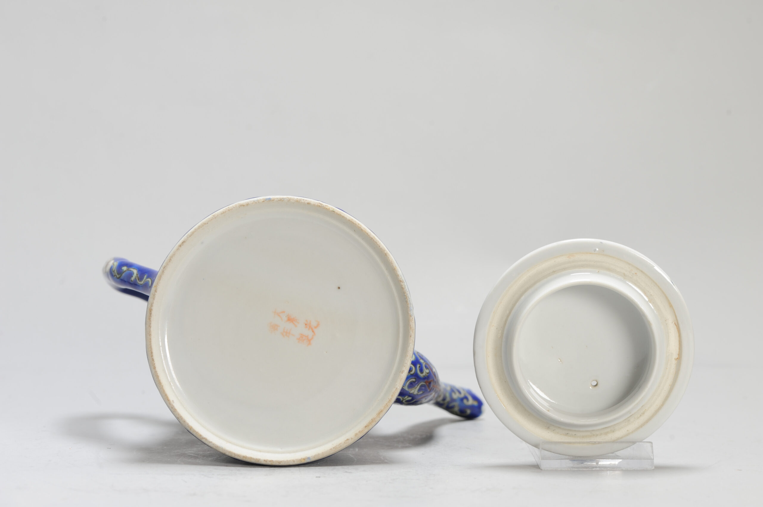 Antique 1920C Chinese Porcelain Guangxu Marked Teapot Qing/Republic Period - Image 13