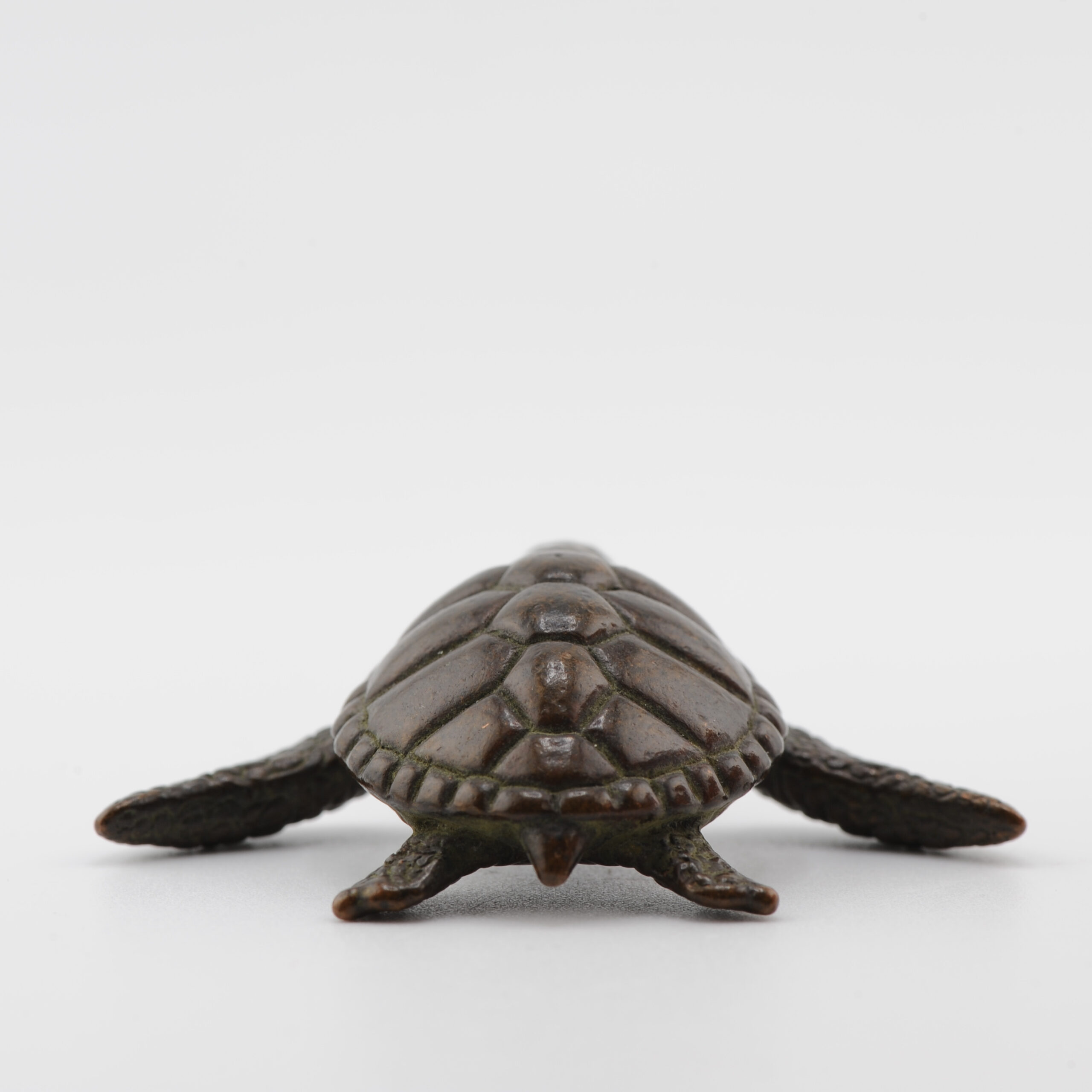 Mini Okimono Bronze Japanese Statue of a Turtle Second half 20th Century - Image 8