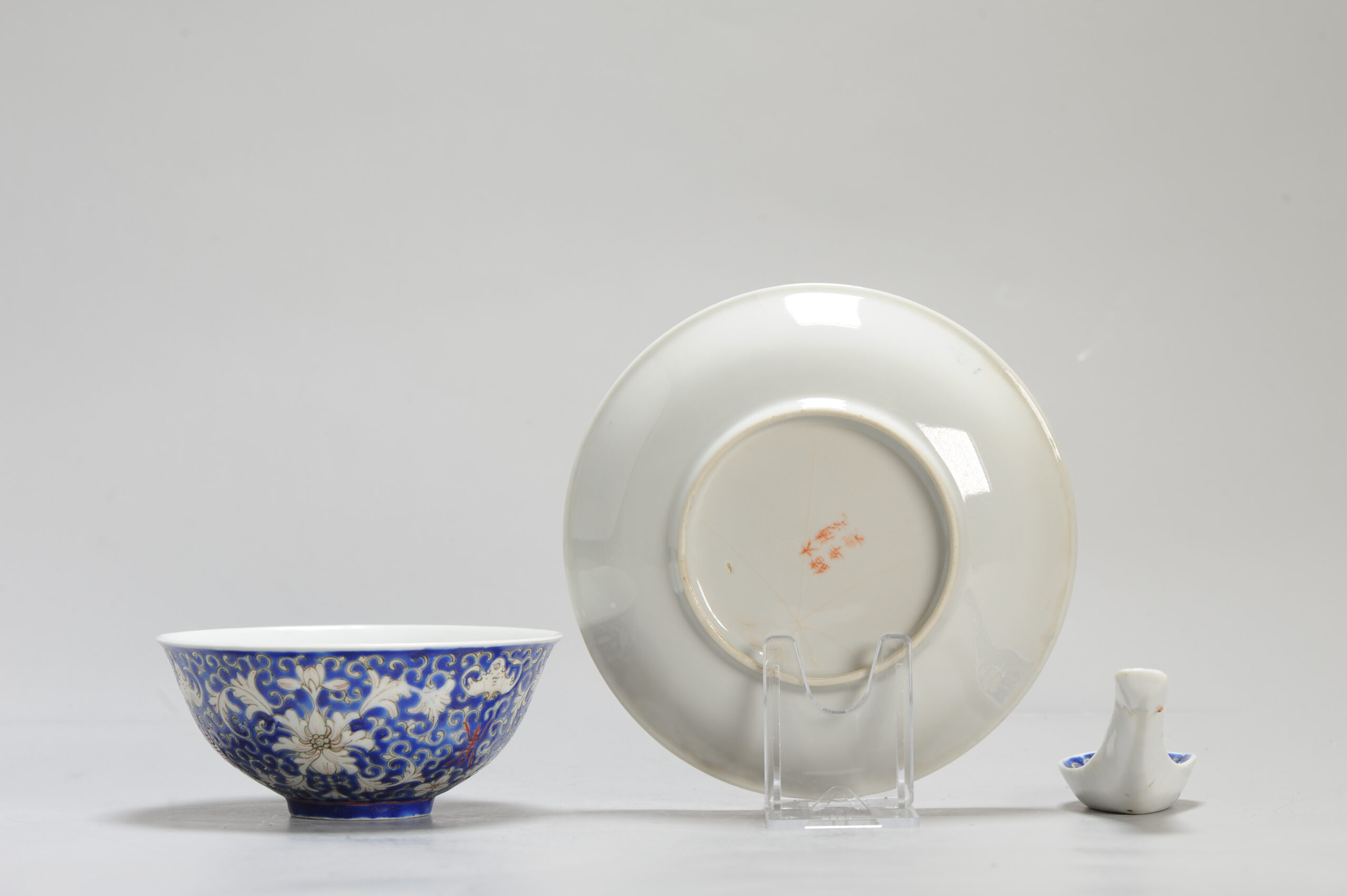 Antique 19/20C Chinese Porcelain Guangxu Soup Set Marked Qing/Republic - Image 6