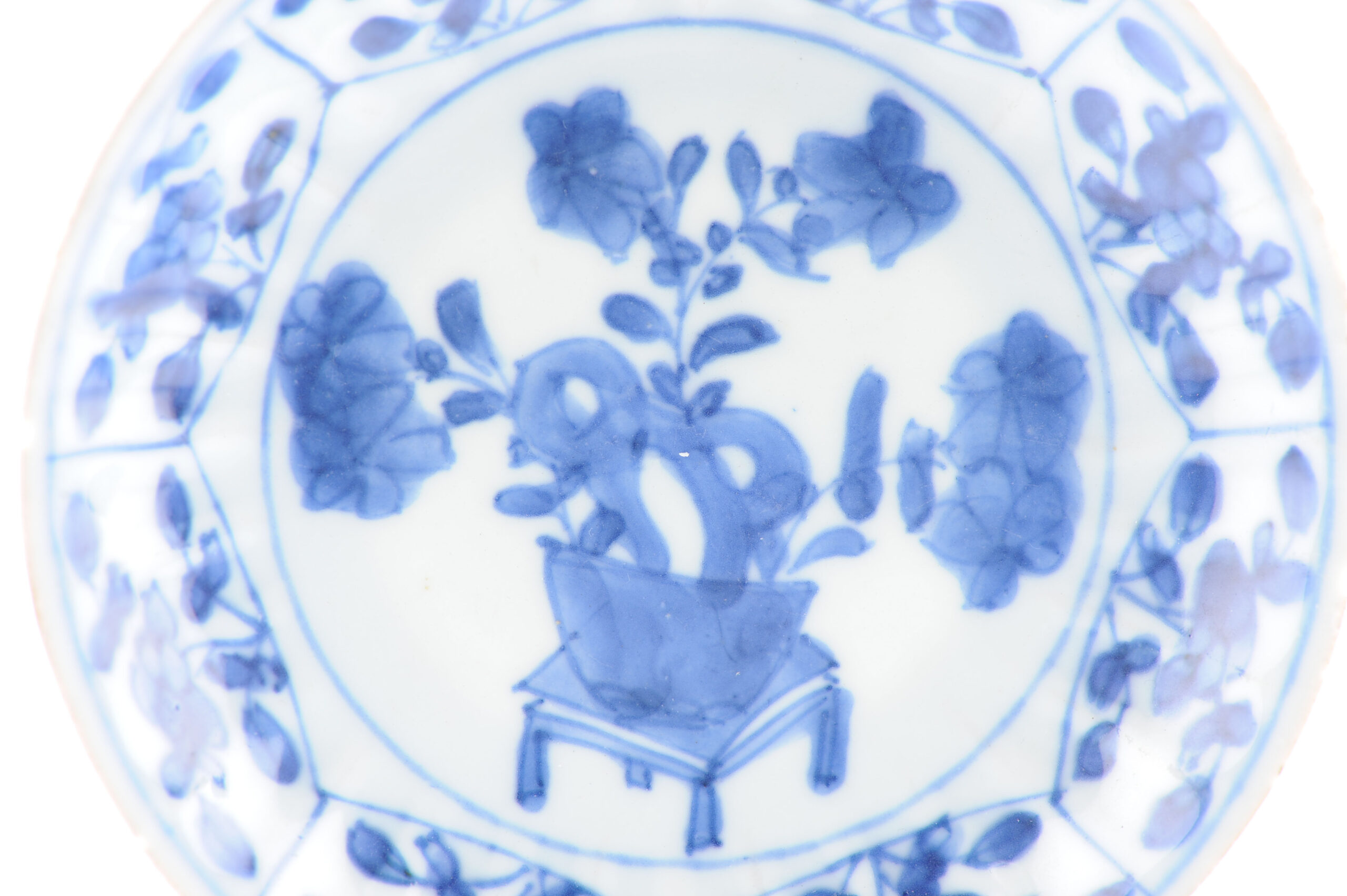 18C Kangxi/Yongzheng period Chinese Porcelain Batavian Cobalt Dish China - Image 2