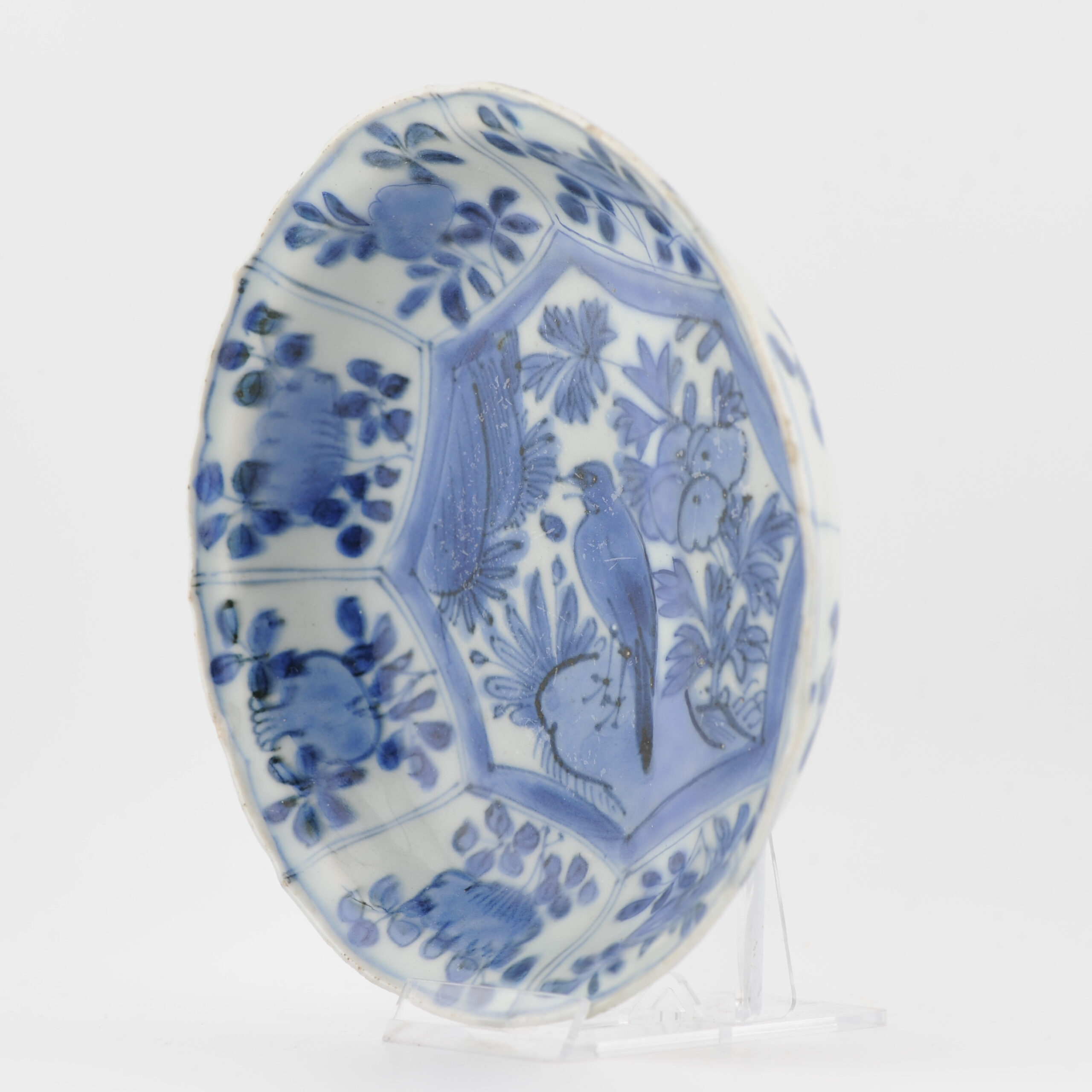 Top Quality Wanli Antique Ming Period Chinese Porcelain Kraak Plate Bird - Image 3