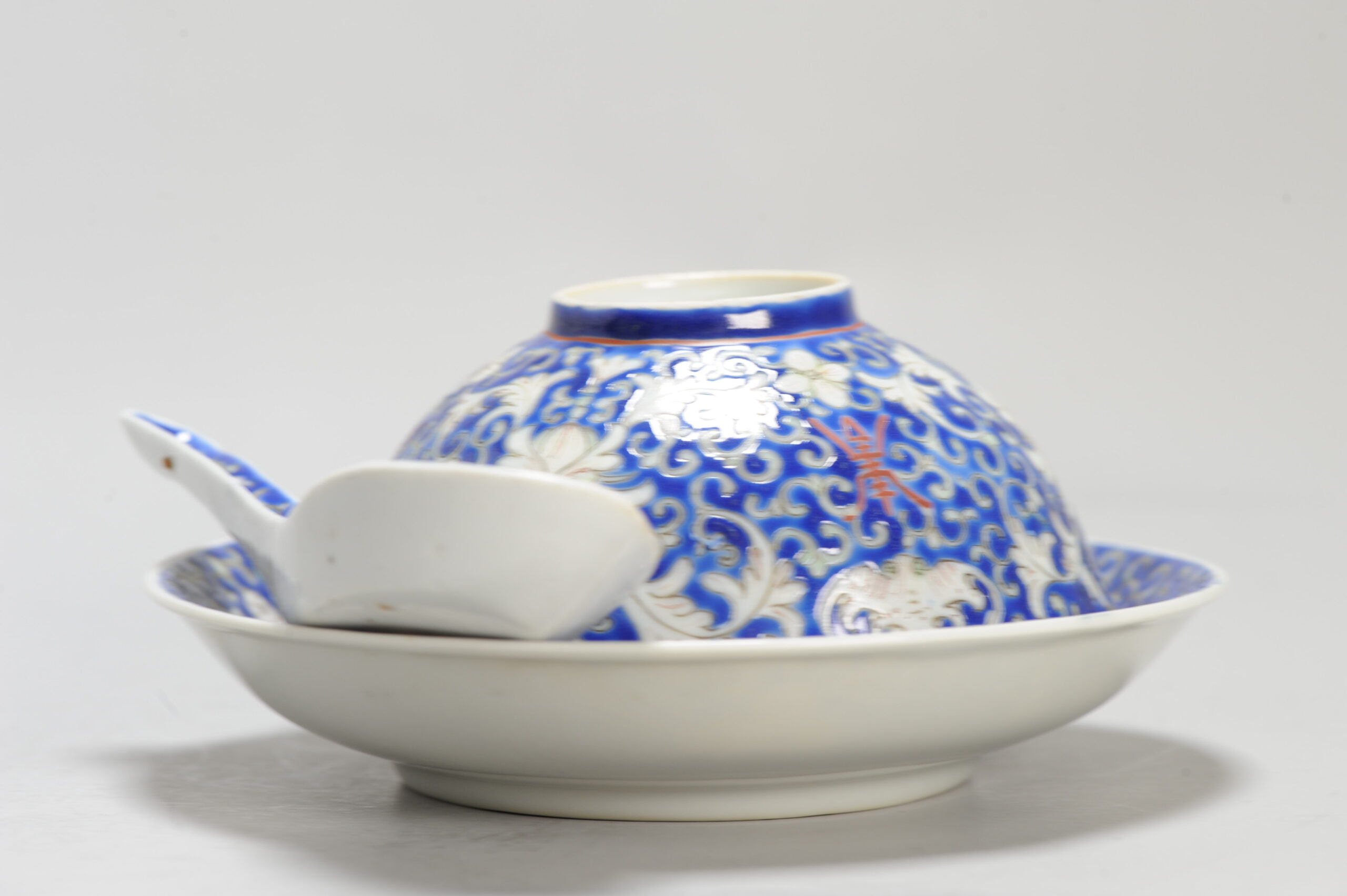 Antique 19/20C Chinese Porcelain Guangxu Soup Set Marked Qing/Republic - Image 13