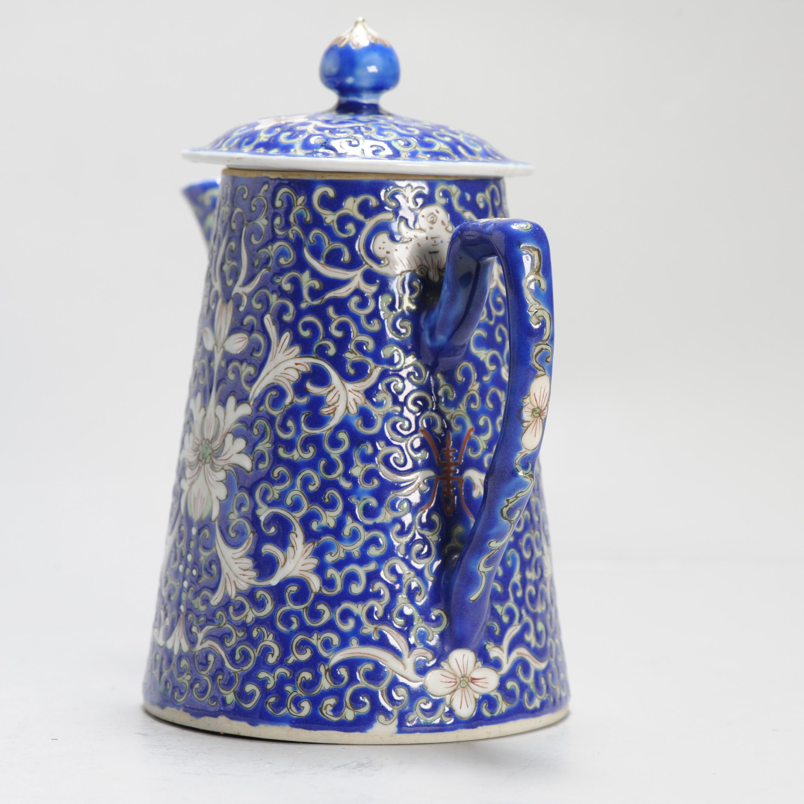 Antique 1920C Chinese Porcelain Guangxu Marked Teapot Qing/Republic Period - Image 11