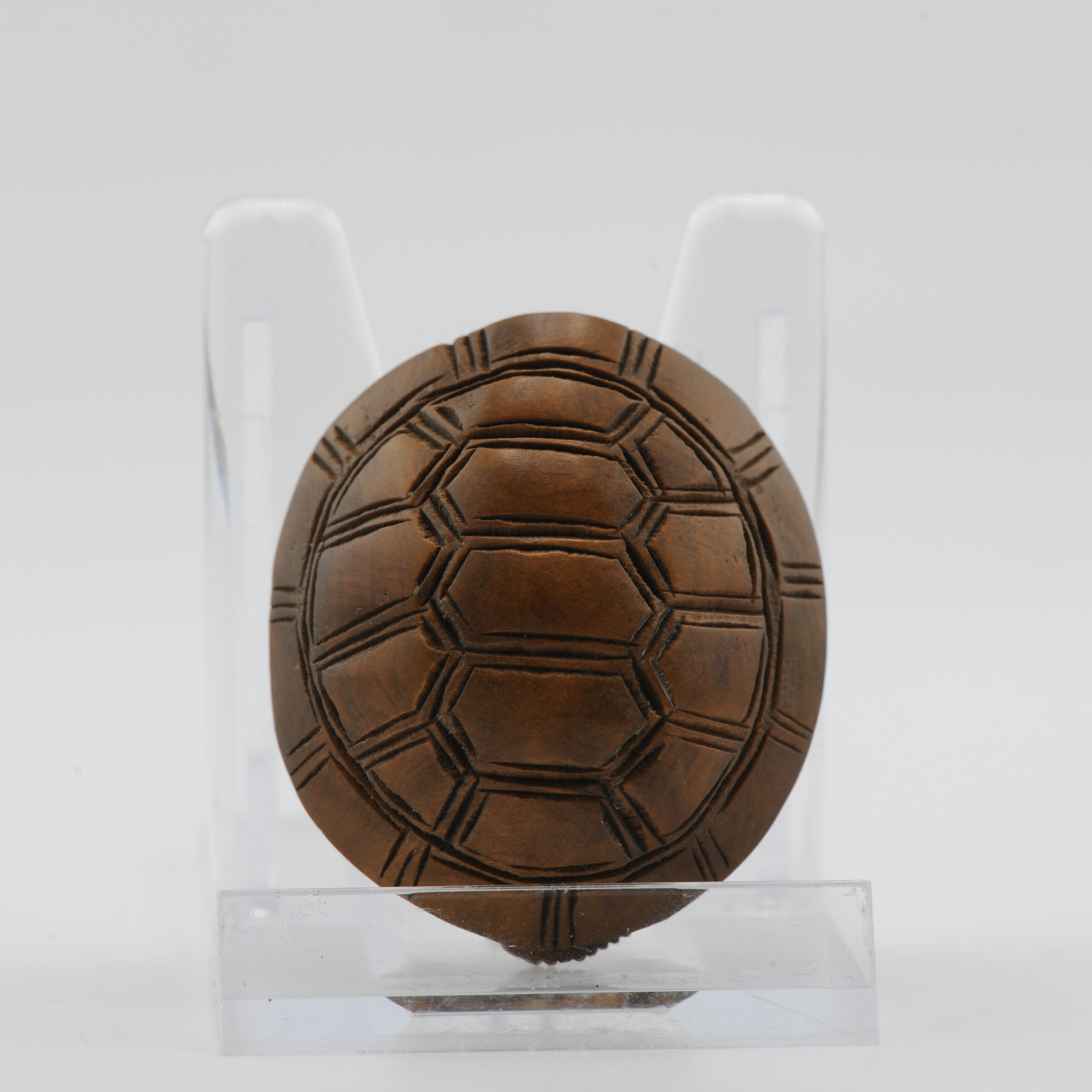 Wooden Netsuke second half 20th C Japanese Japan Turtle Marked