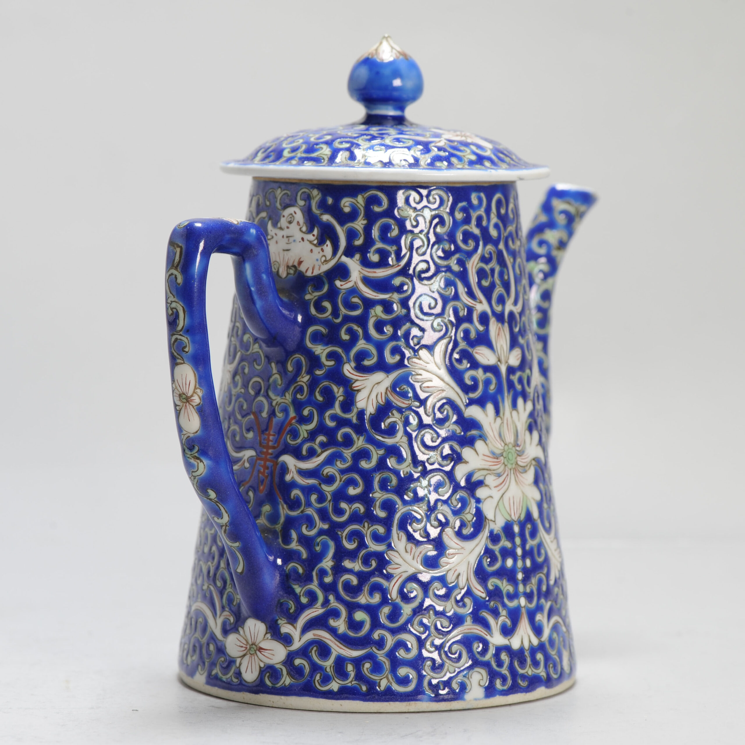 Antique 1920C Chinese Porcelain Guangxu Marked Teapot Qing/Republic Period - Image 9