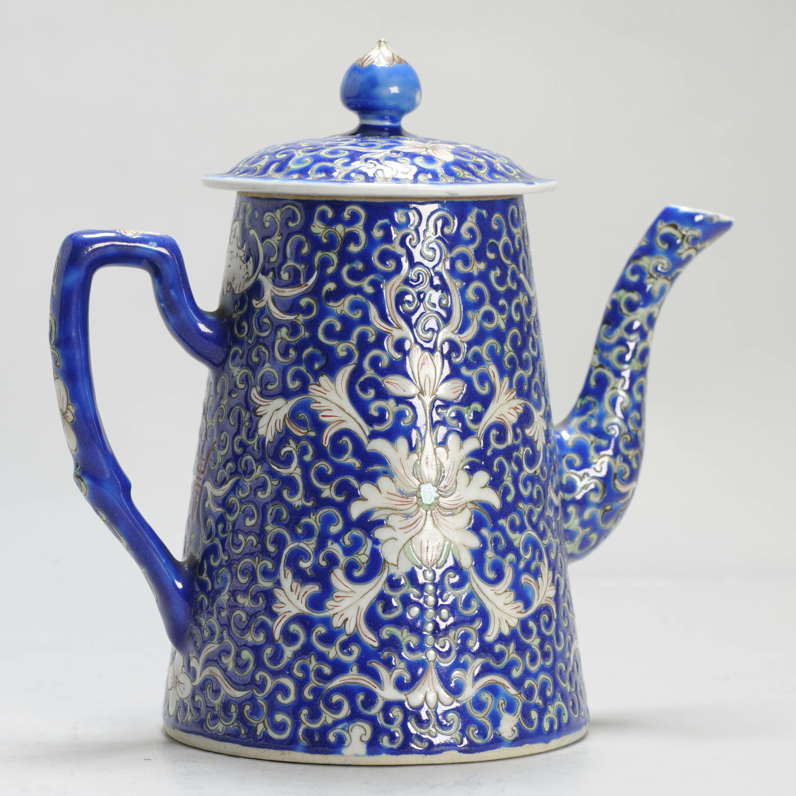 Antique 1920C Chinese Porcelain Guangxu Marked Teapot Qing/Republic Period - Image 8