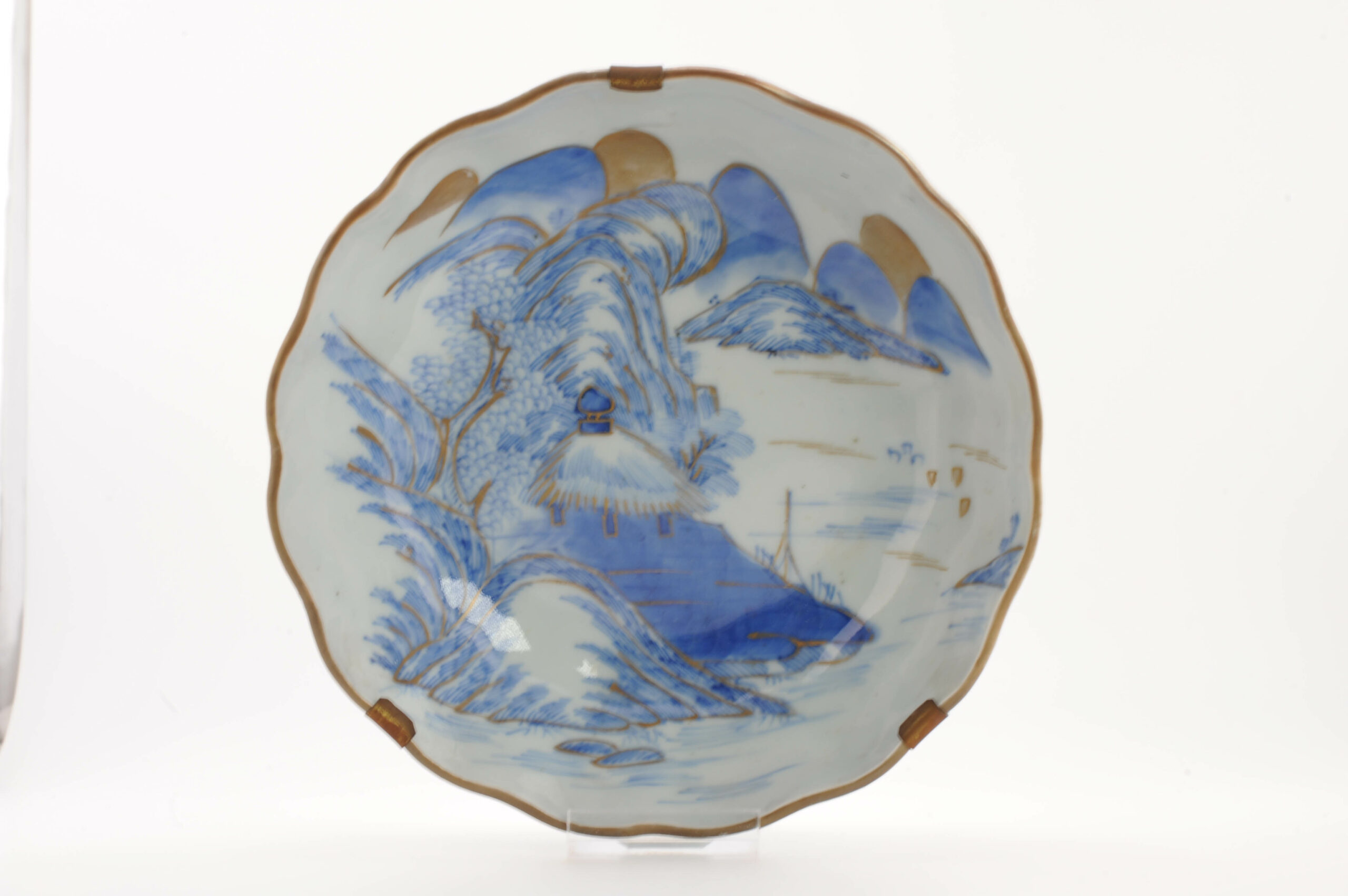 Antique Japanese Porcelain 19th c Meiji Arita Figural Polychrome dish (Copy)