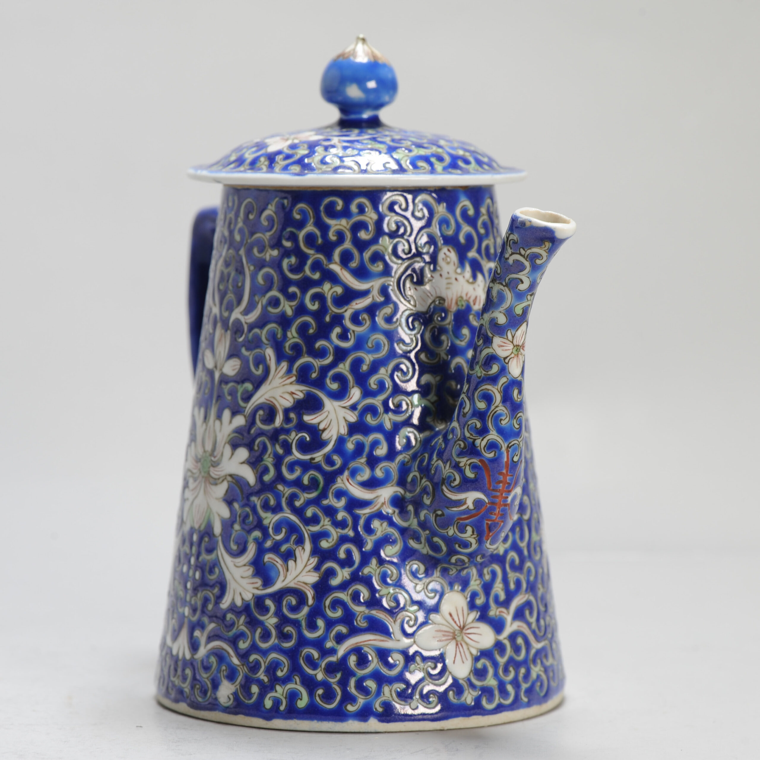 Antique 1920C Chinese Porcelain Guangxu Marked Teapot Qing/Republic Period - Image 5