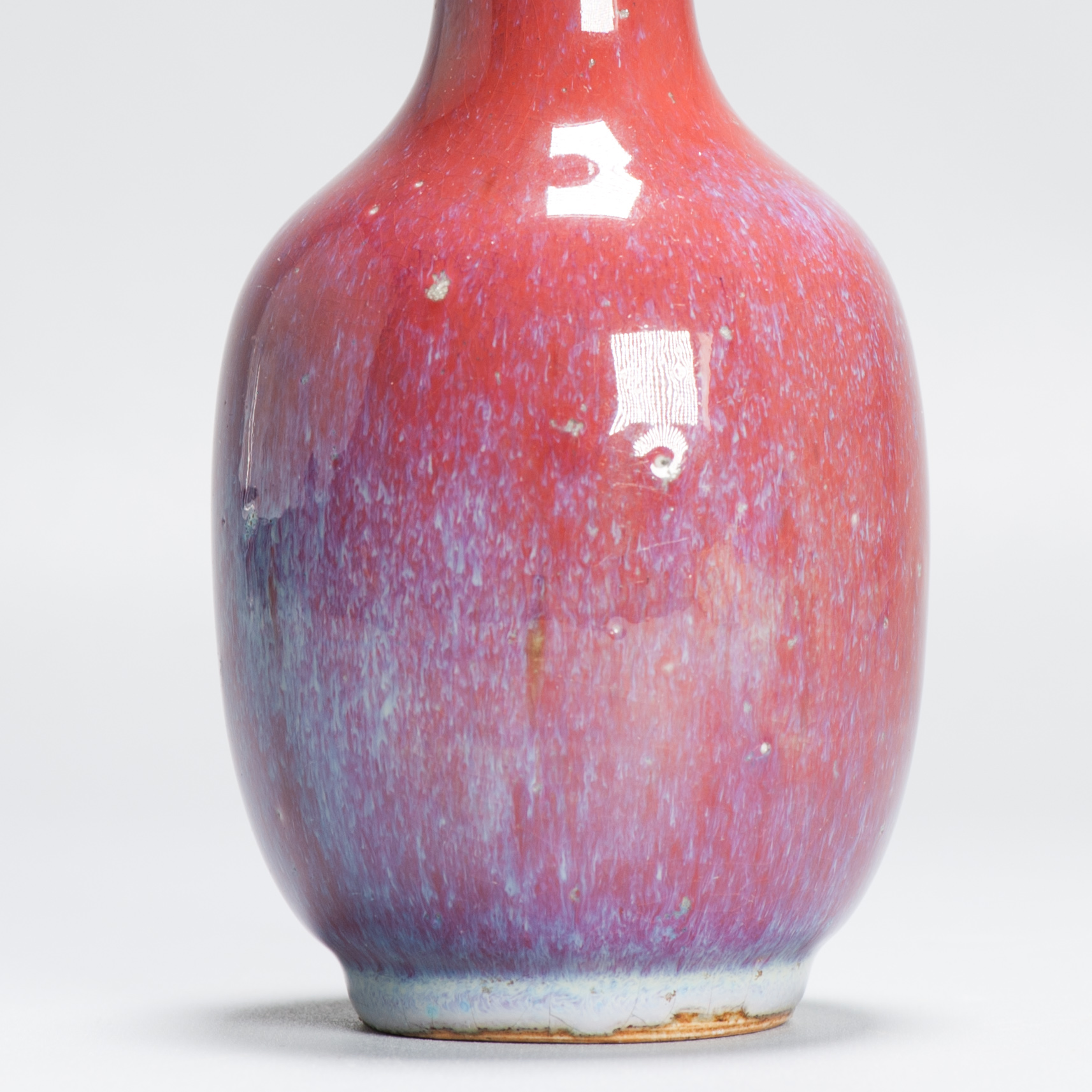 Antique 18/19C Chinese Porcelain Langyao/Sang de Bouef Vase Red China Monochrome - Image 2