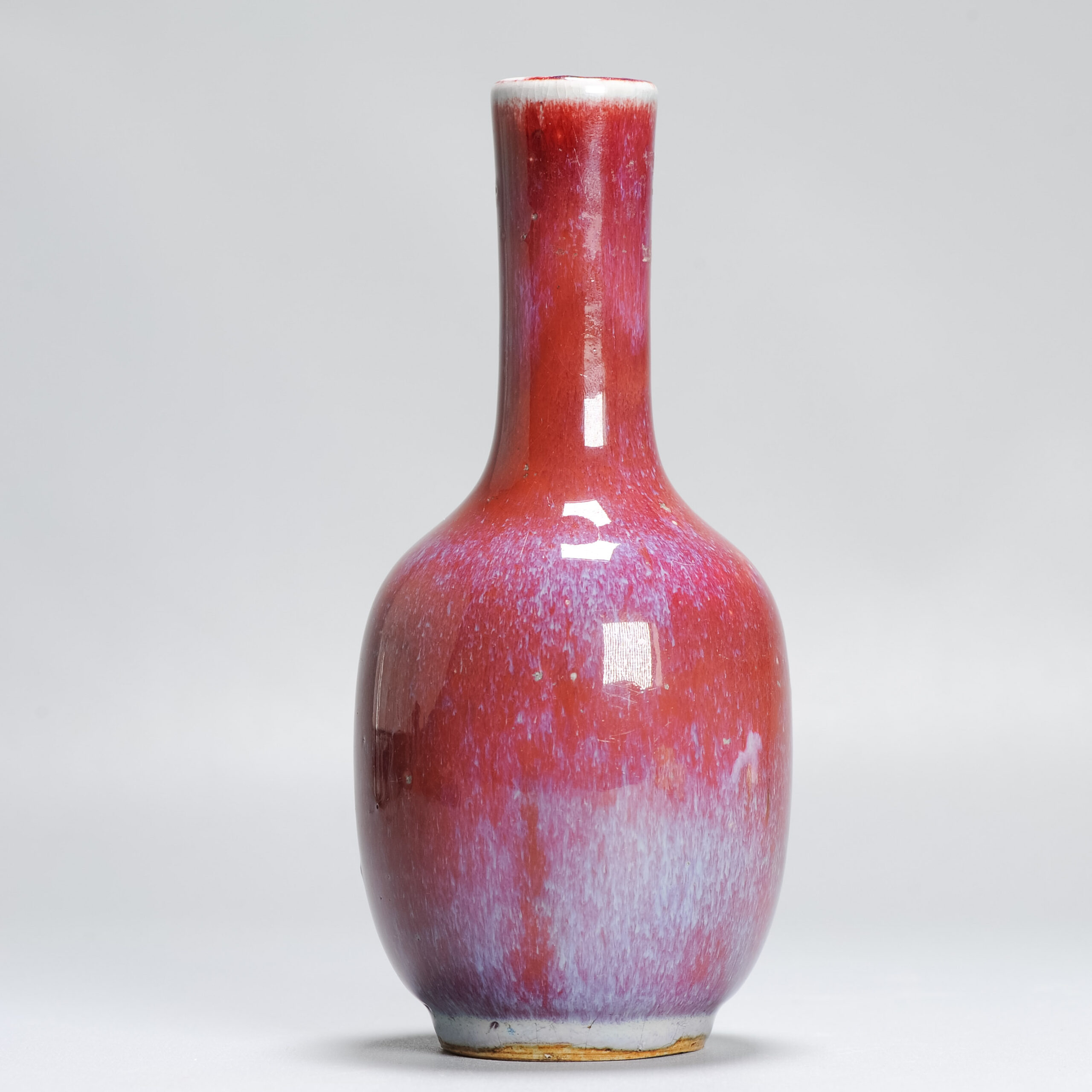 Antique 18/19C Chinese Porcelain Langyao/Sang de Bouef Vase Red China Monochrome - Image 9