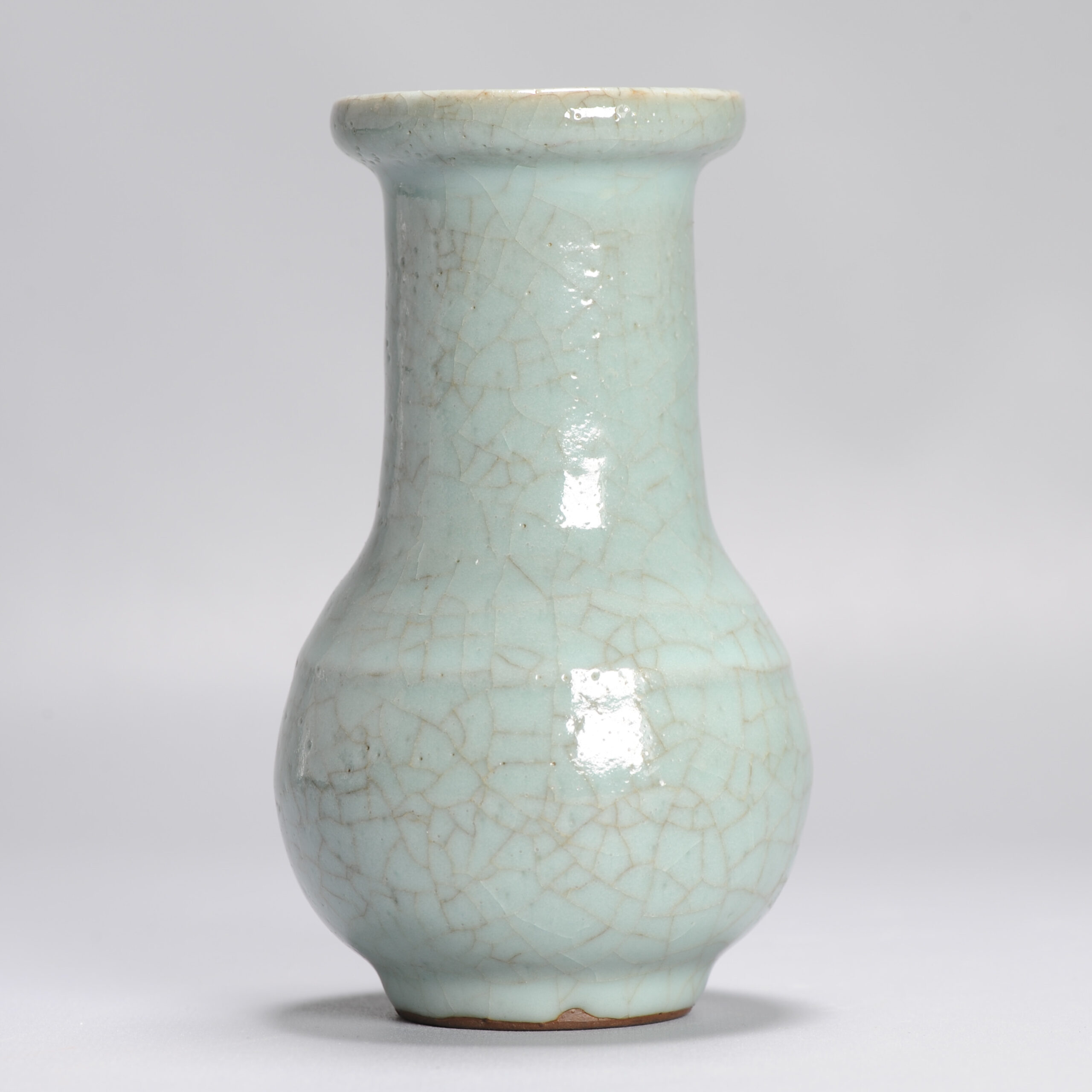 Antique 18/19C Chinese Porcelain Ge/Guan Vase Green China Monochrome - Image 12