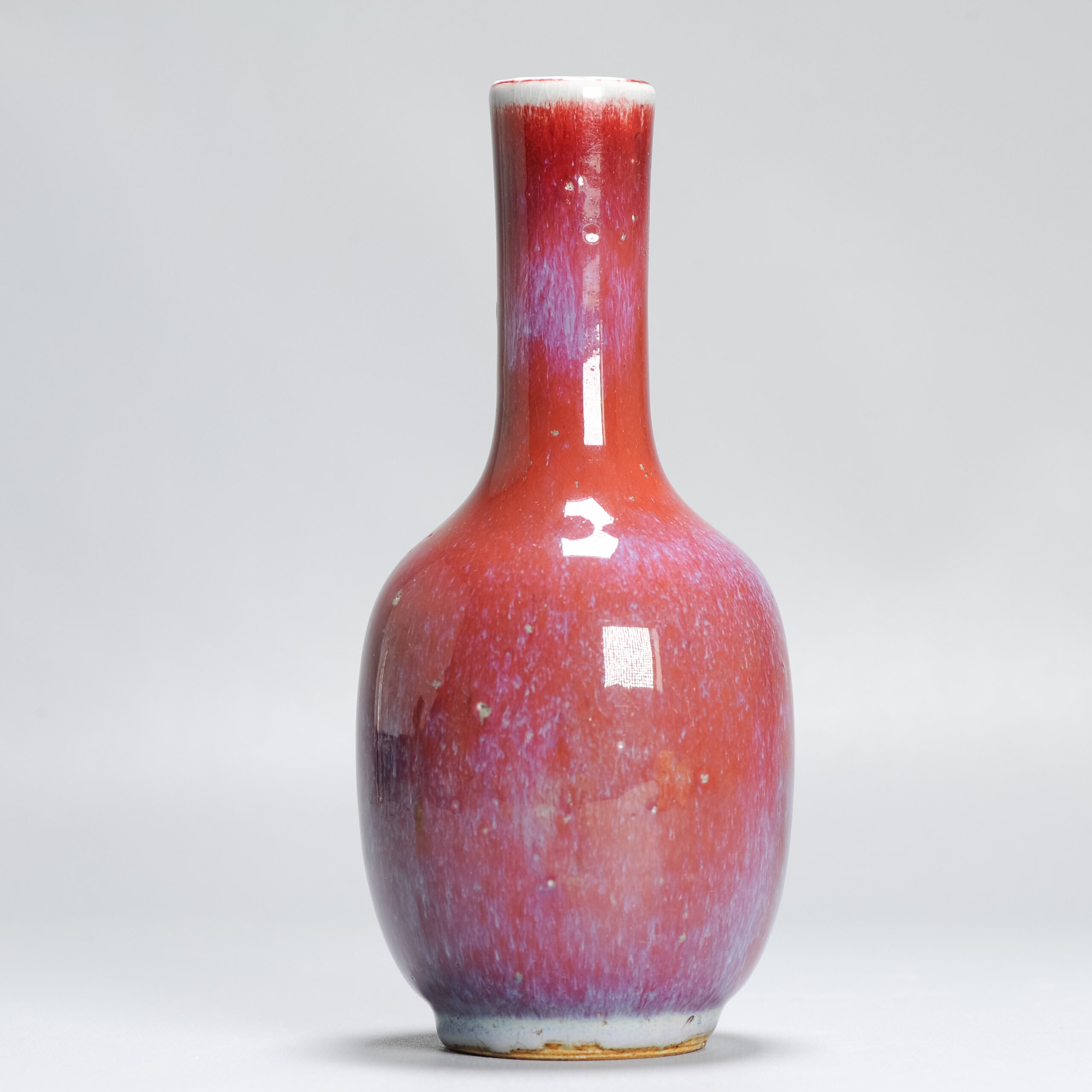 Antique 18/19C Chinese Porcelain Langyao/Sang de Bouef Vase Red China Monochrome - Image 12