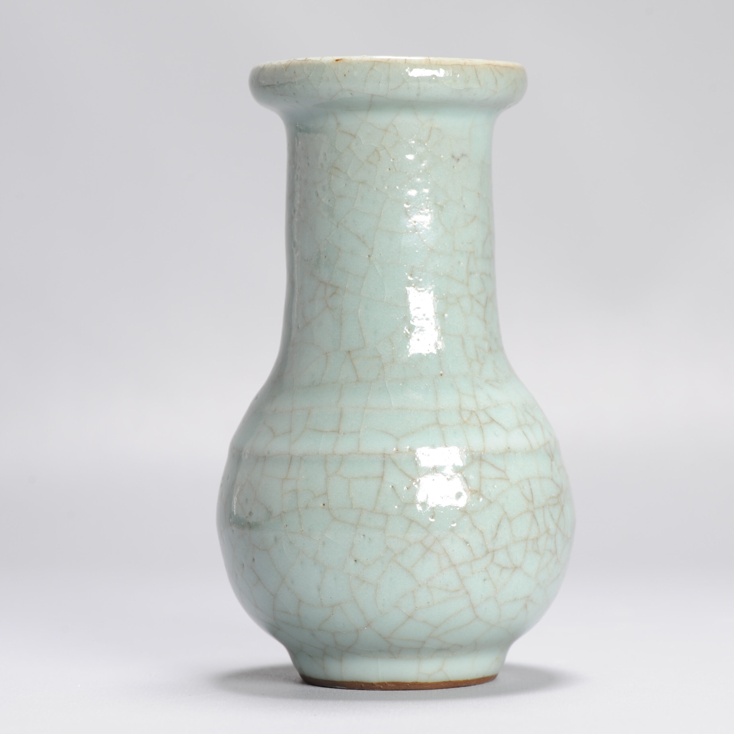 Antique 18/19C Chinese Porcelain Ge/Guan Vase Green China Monochrome - Image 8
